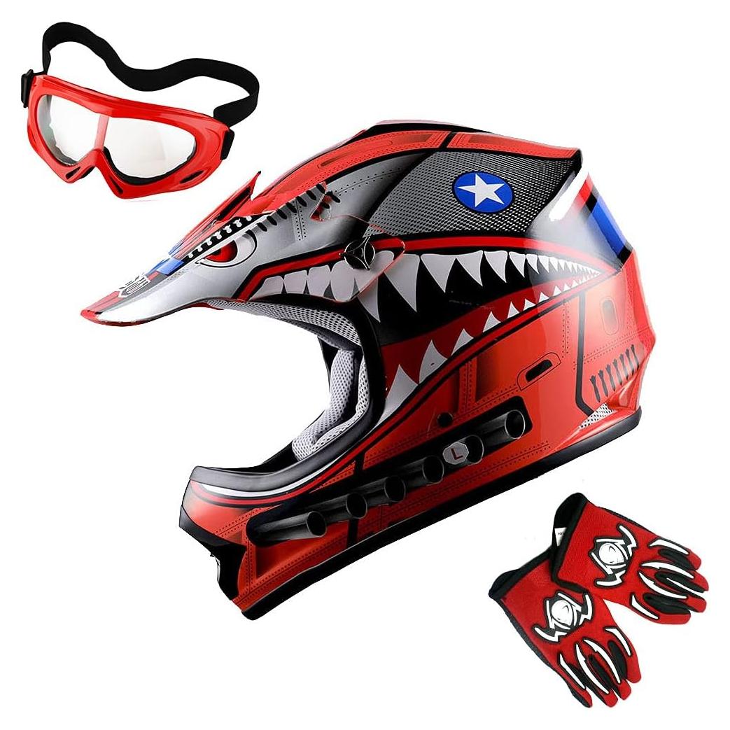 Casco de Motocross 1Storm HBOY Shark para Niños S