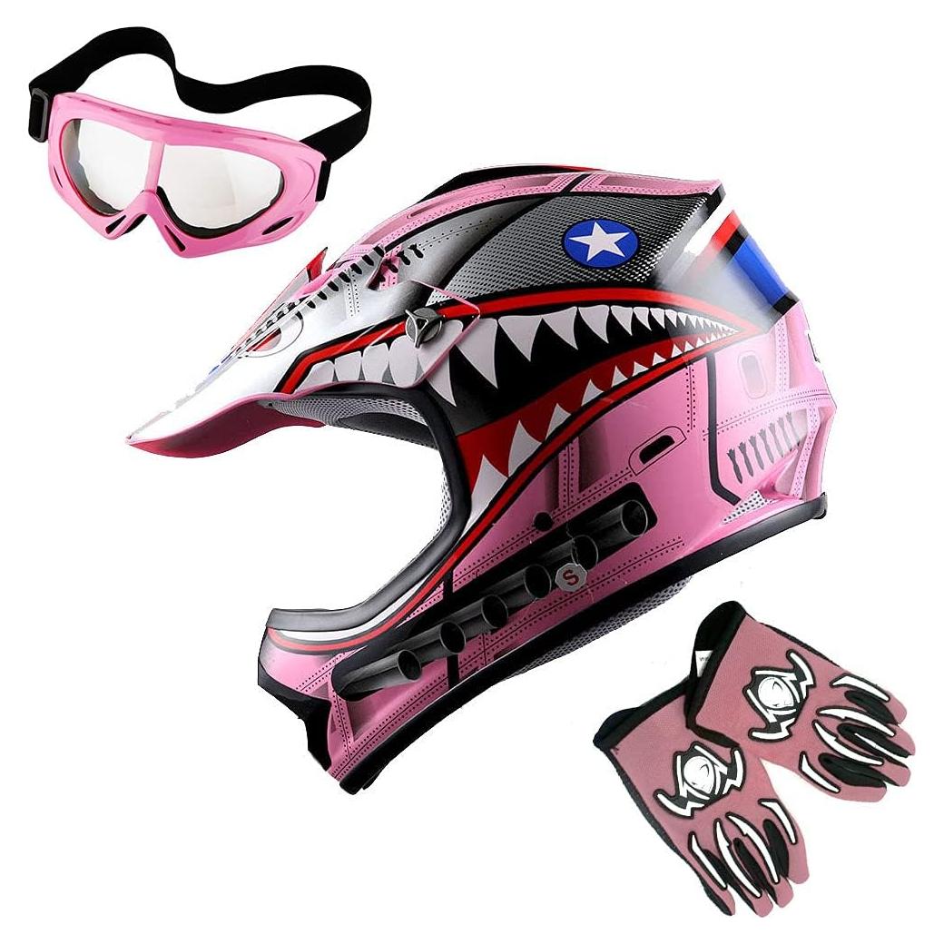 Casco de Motocross 1Storm HBOY para Niños S Negro Mate