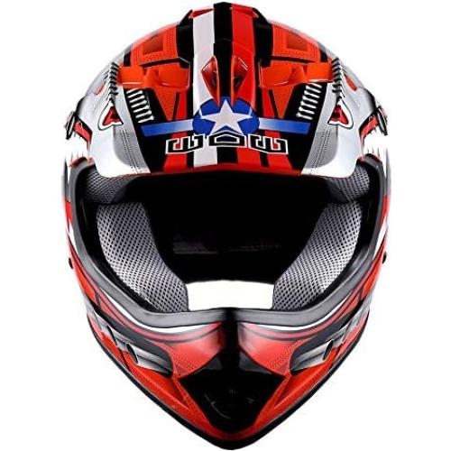 Casco de Motocross 1Storm HBOY para Niños S Negro Mate