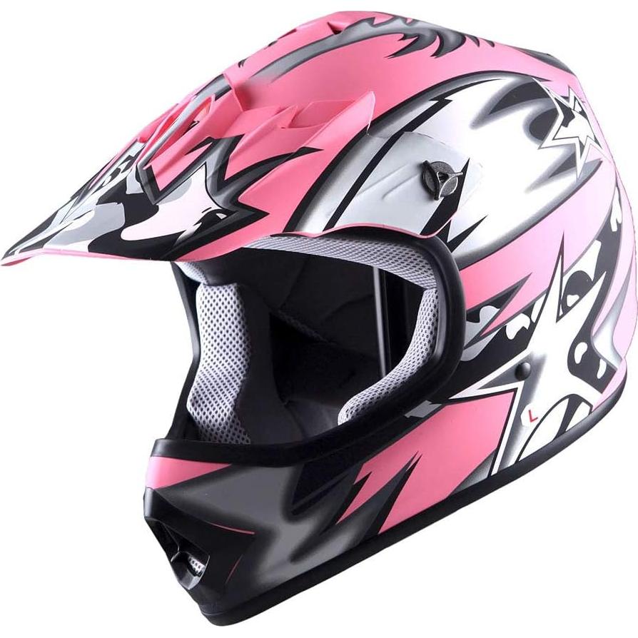 Casco de Motocross 1Storm HBOY para Niños S Negro Mate