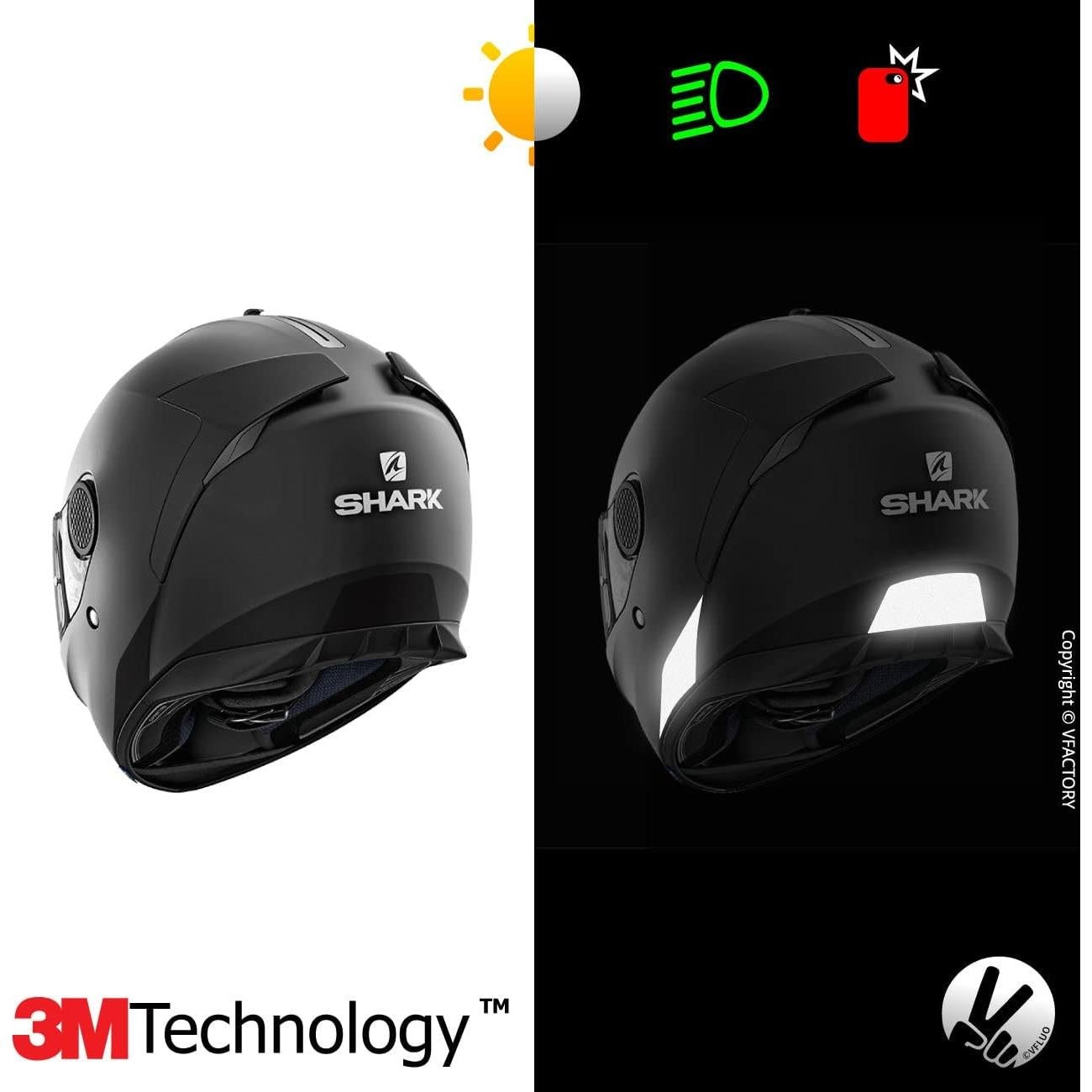 VFLUO Kit Calcomanías Reflectantes Casco SHARK SPARTAN