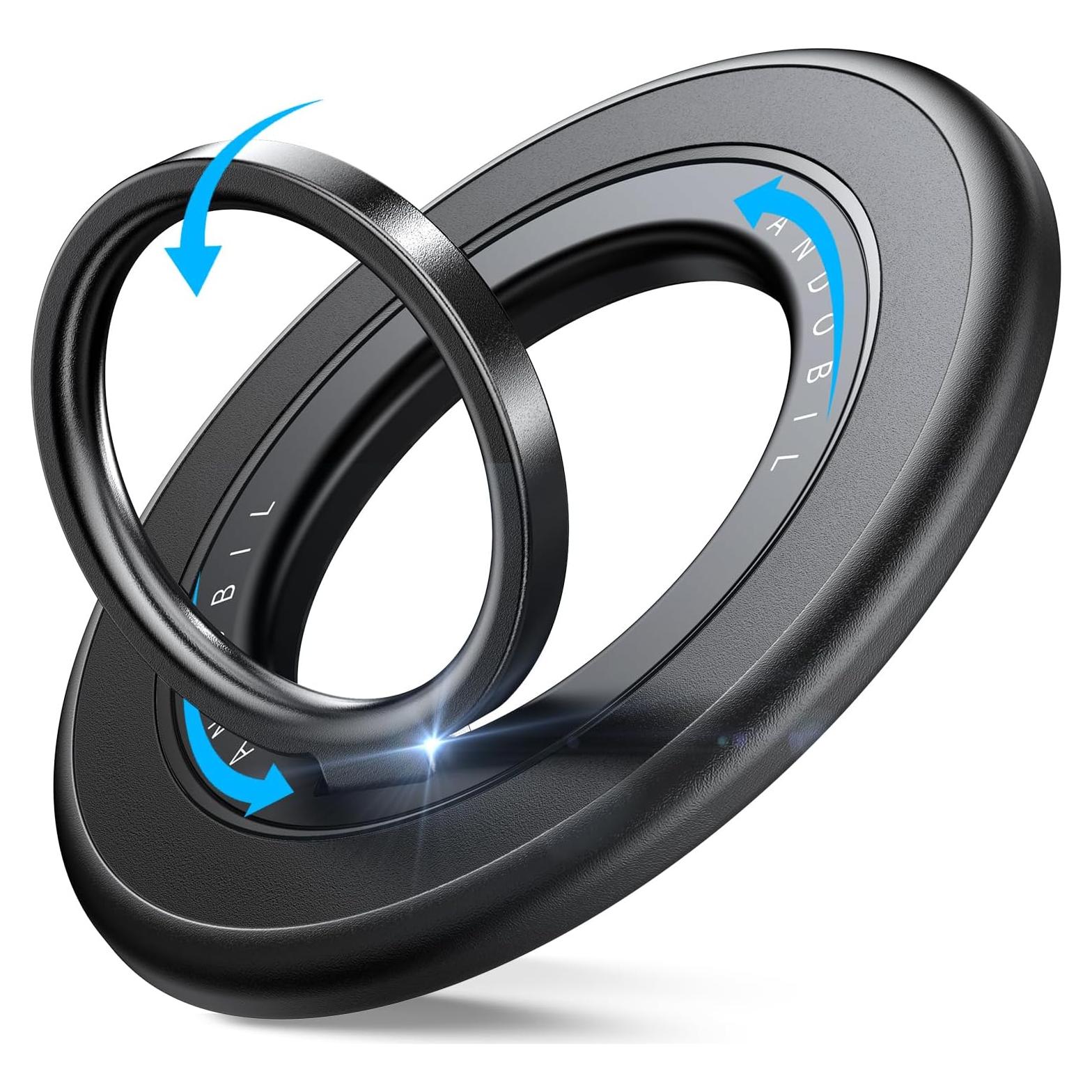 Soporte Magnético para Teléfono Danmus Anillo Giratorio Negro