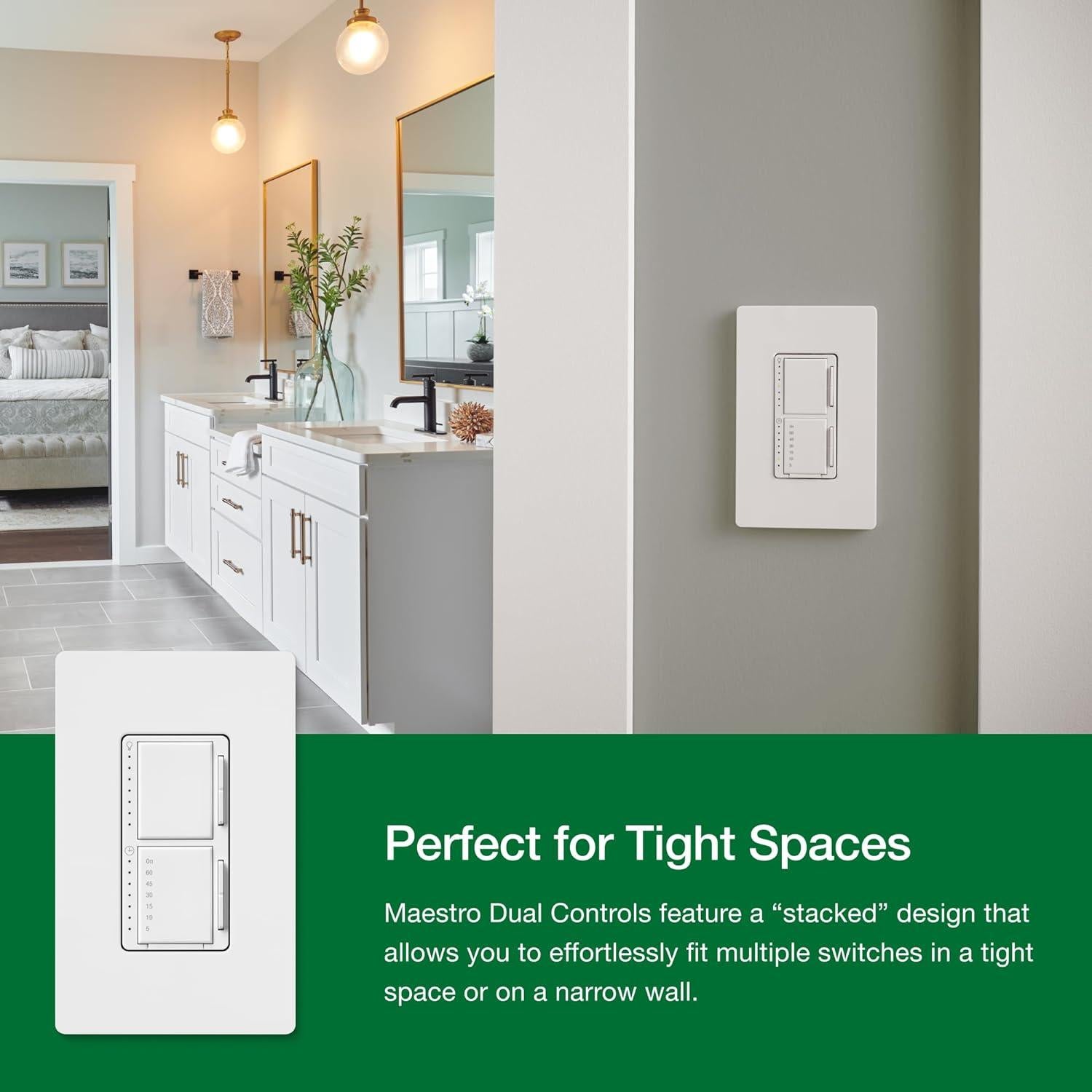 Dimer y Temporizador Lutron Maestro LED+ 75W Blanco