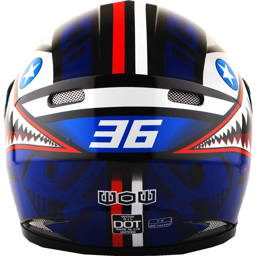 Casco Integral WOW HKY-B15 para Motociclismo Niños S