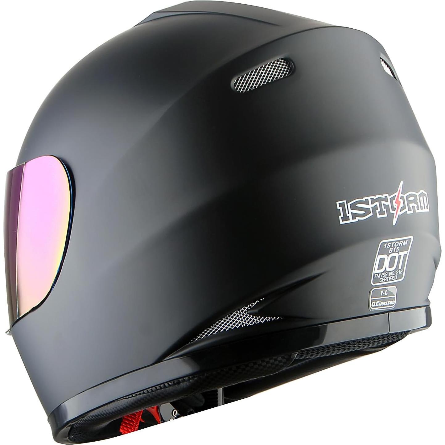 Casco Integral WOW HKY-B15 para Motociclismo Negro