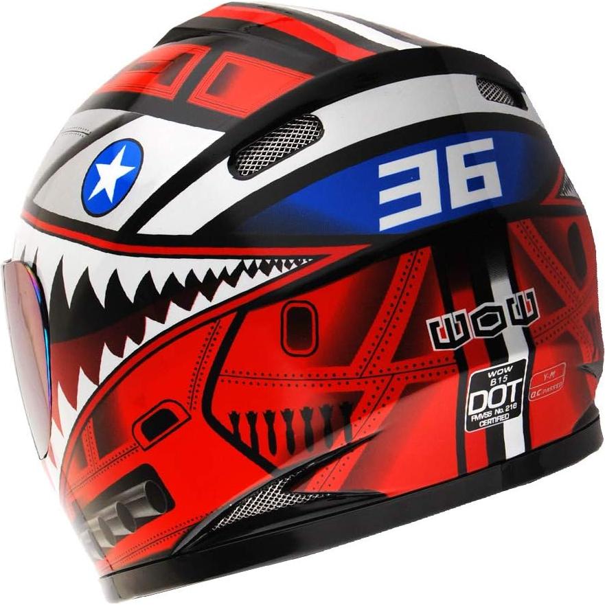 Casco Integral WOW HKY-B15 para Motociclismo Niños