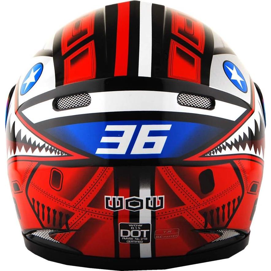Casco Integral WOW HKY-B15 para Motociclismo Niños