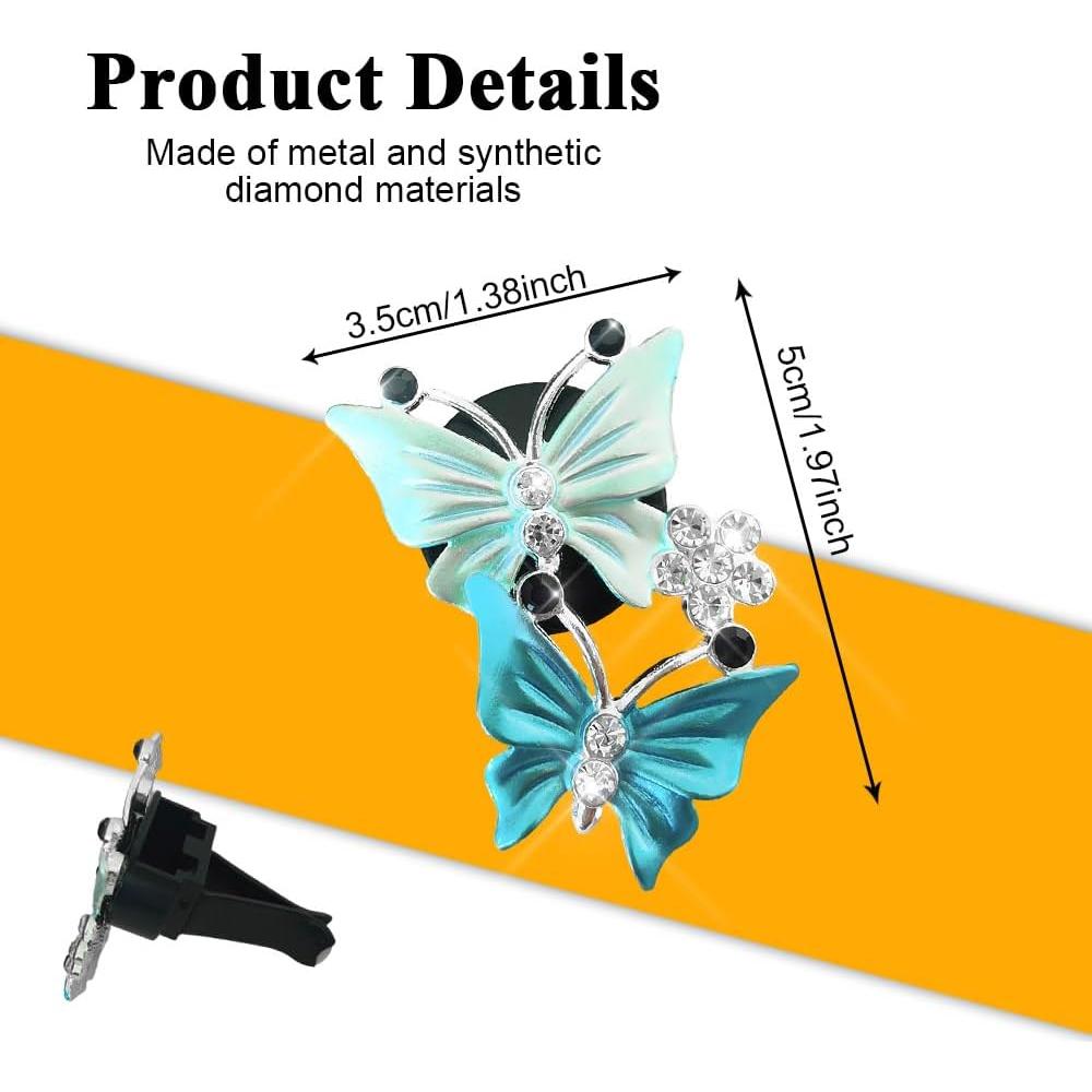 Clips de Ventilación para Auto QZTYTY Doble Mariposa 2PCS