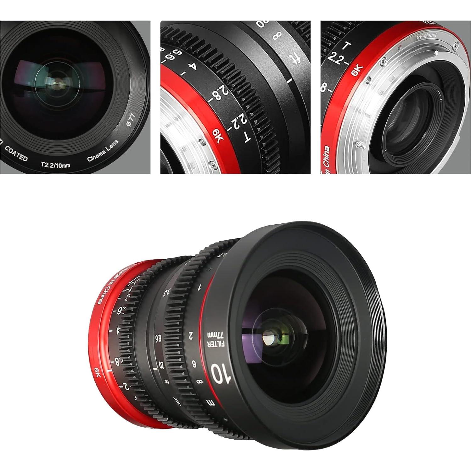 Lente Prime Cine Meike 10mm T2.2 RF para Canon APS-C