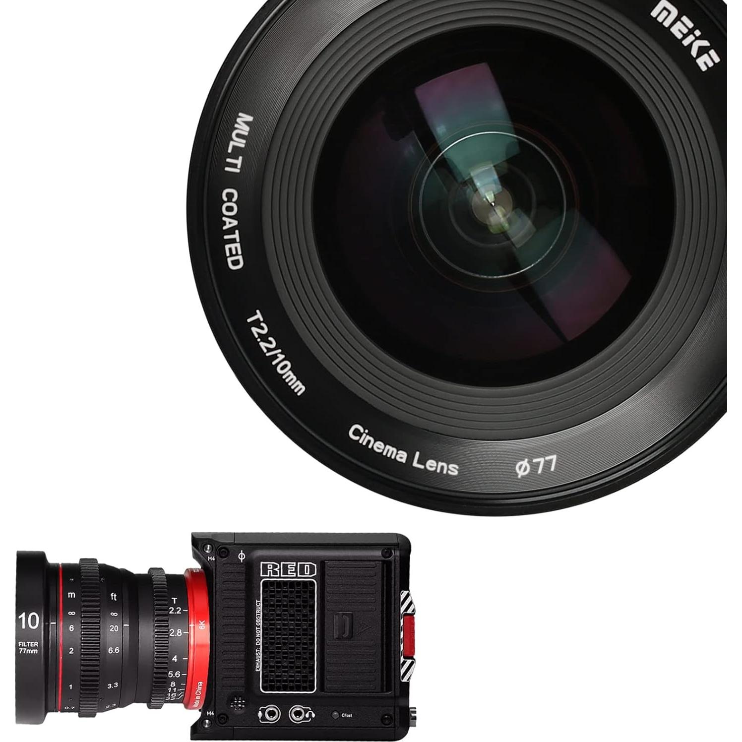 Lente Prime Cine Meike 10mm T2.2 RF para Canon APS-C