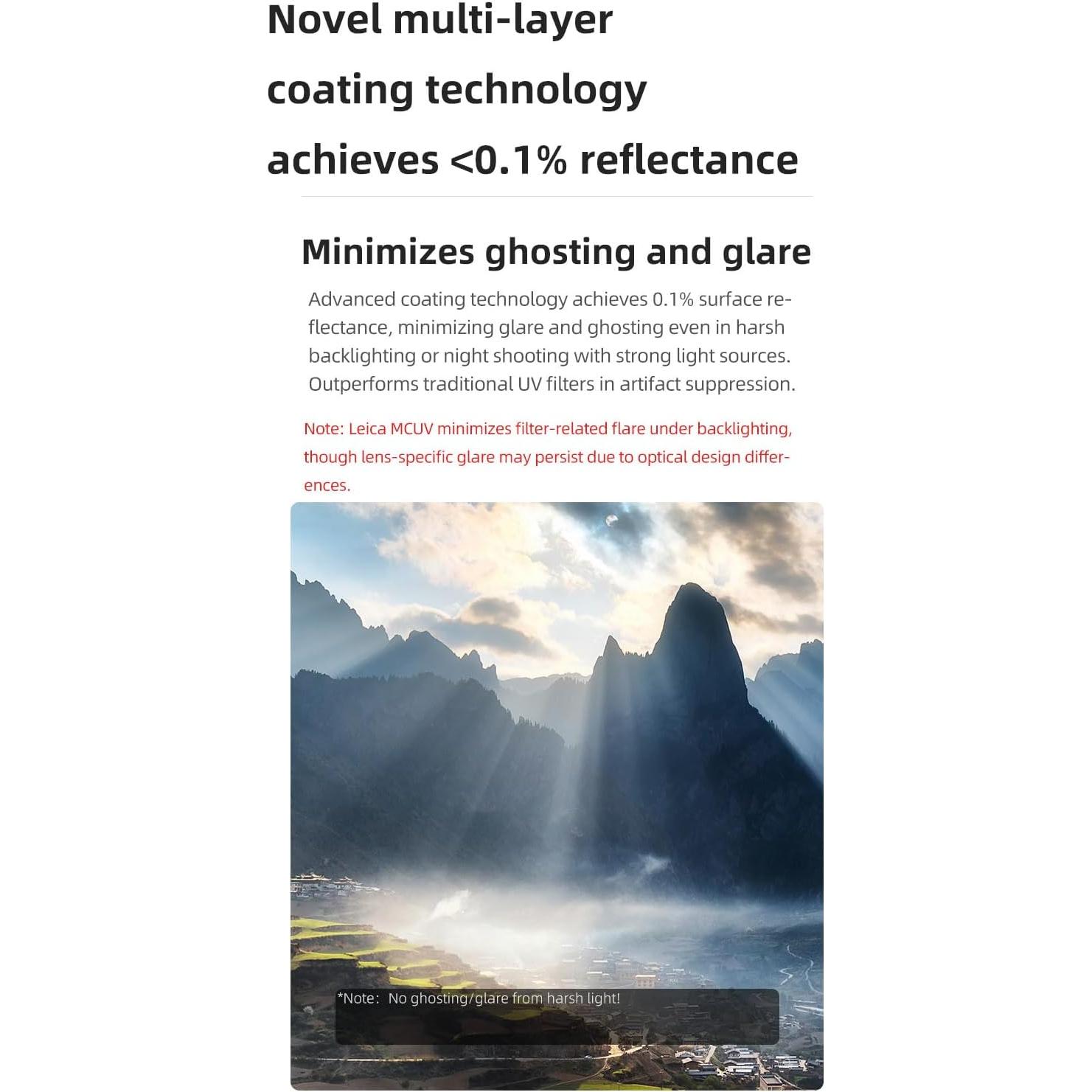 Filtro MCUV KASE 39mm atornillable de vidrio óptico