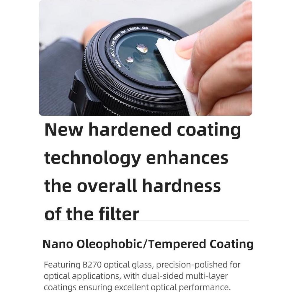 Filtro MCUV KASE 39mm atornillable de vidrio óptico