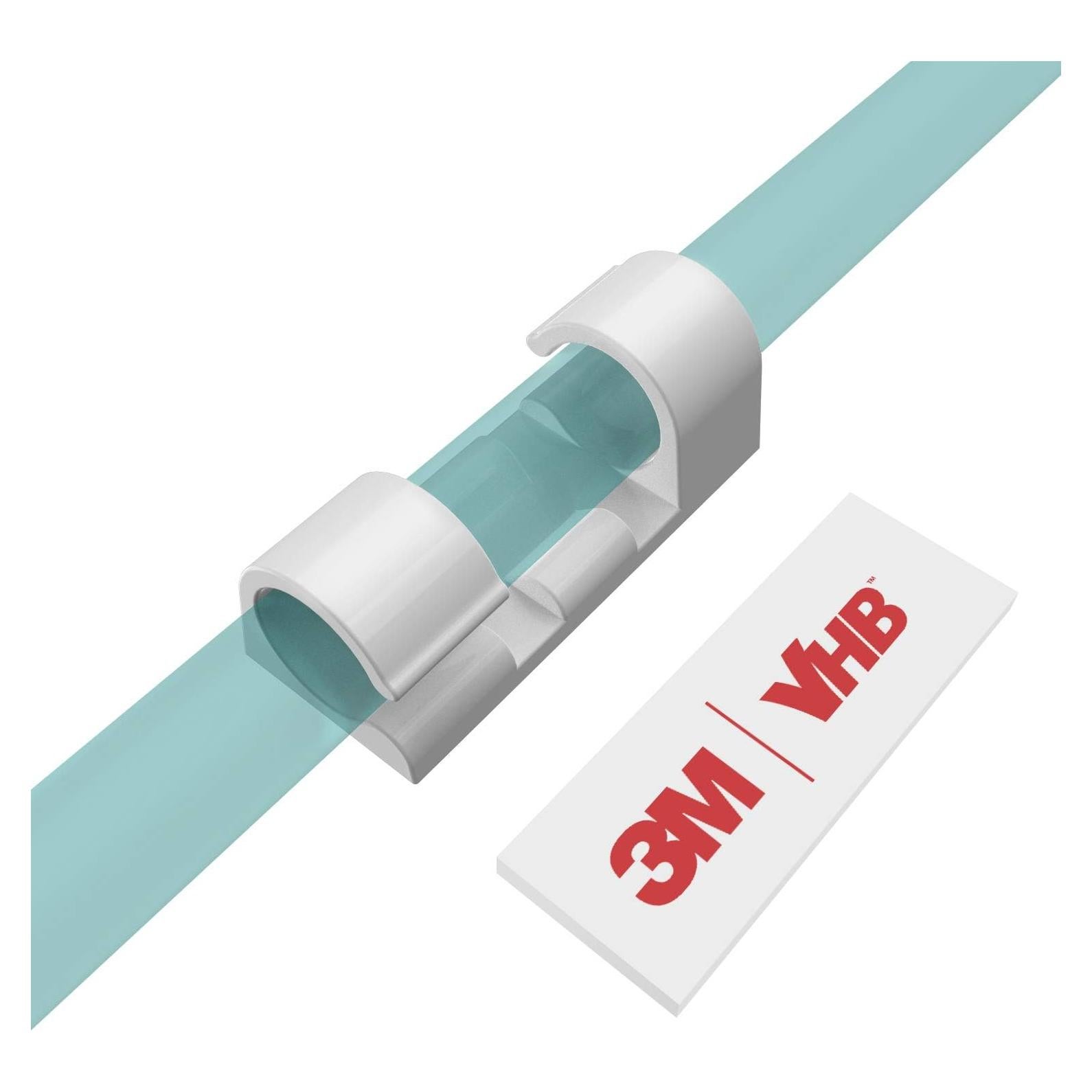 Clips para Cables XIAOXI 40 Piezas Adhesivos Blanco