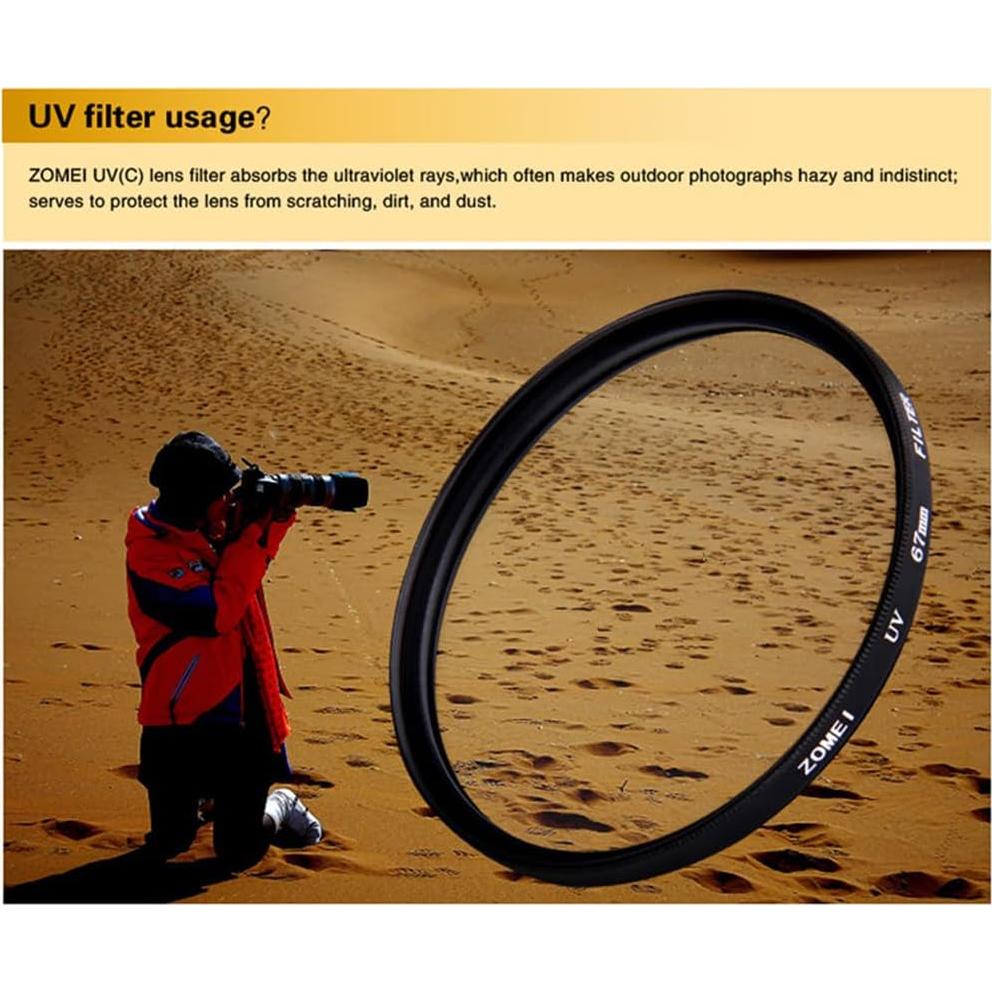 Filtro UV ZOMEI 40.5mm para Lentes de Cámara DSLR