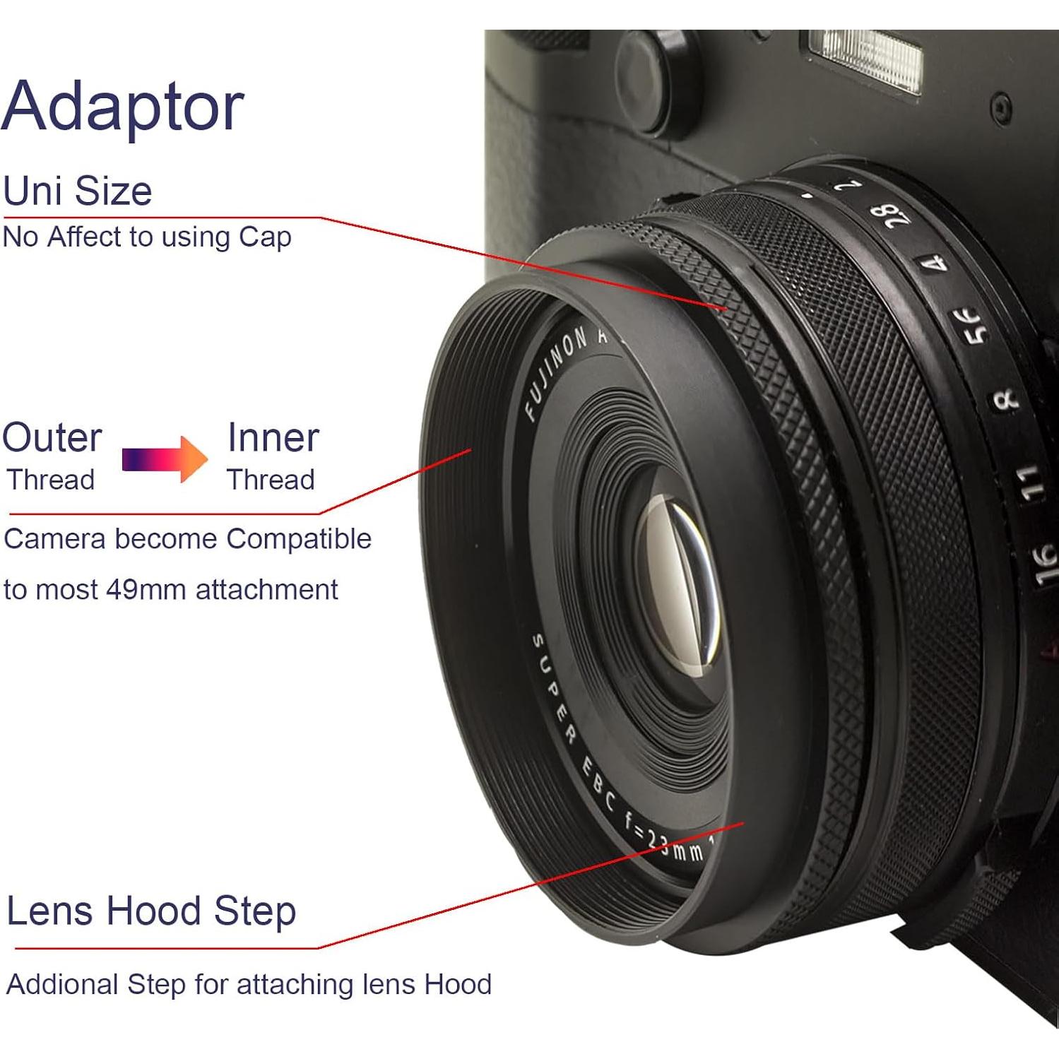 Lente de Conversión Gran Angular y Macro FotoZ 49mm para Fujifilm X100V/X100VI