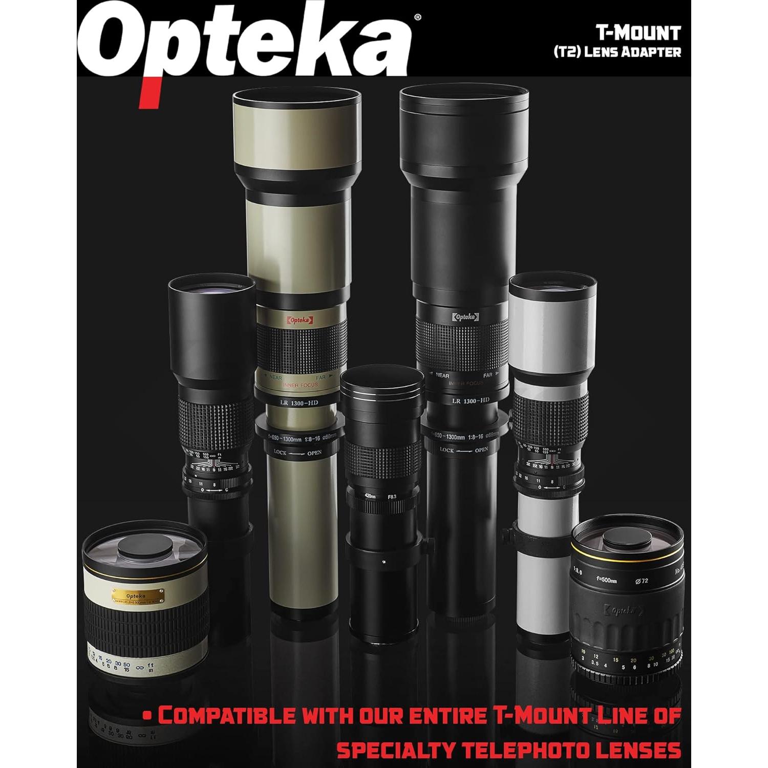 Adaptador T-Mount Opteka (T2) para cámaras Nikon 1