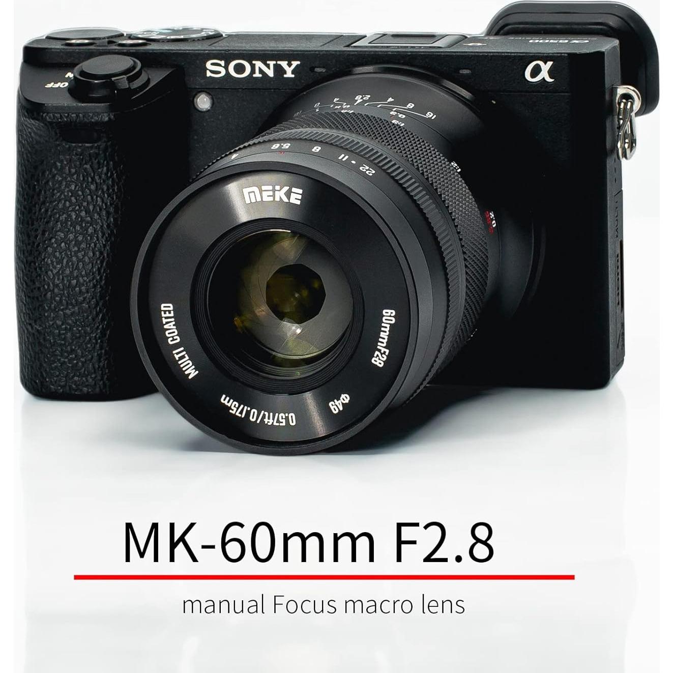 Lente Meike 60mm f2.8 Enfoque Manual para Sony E-Mount