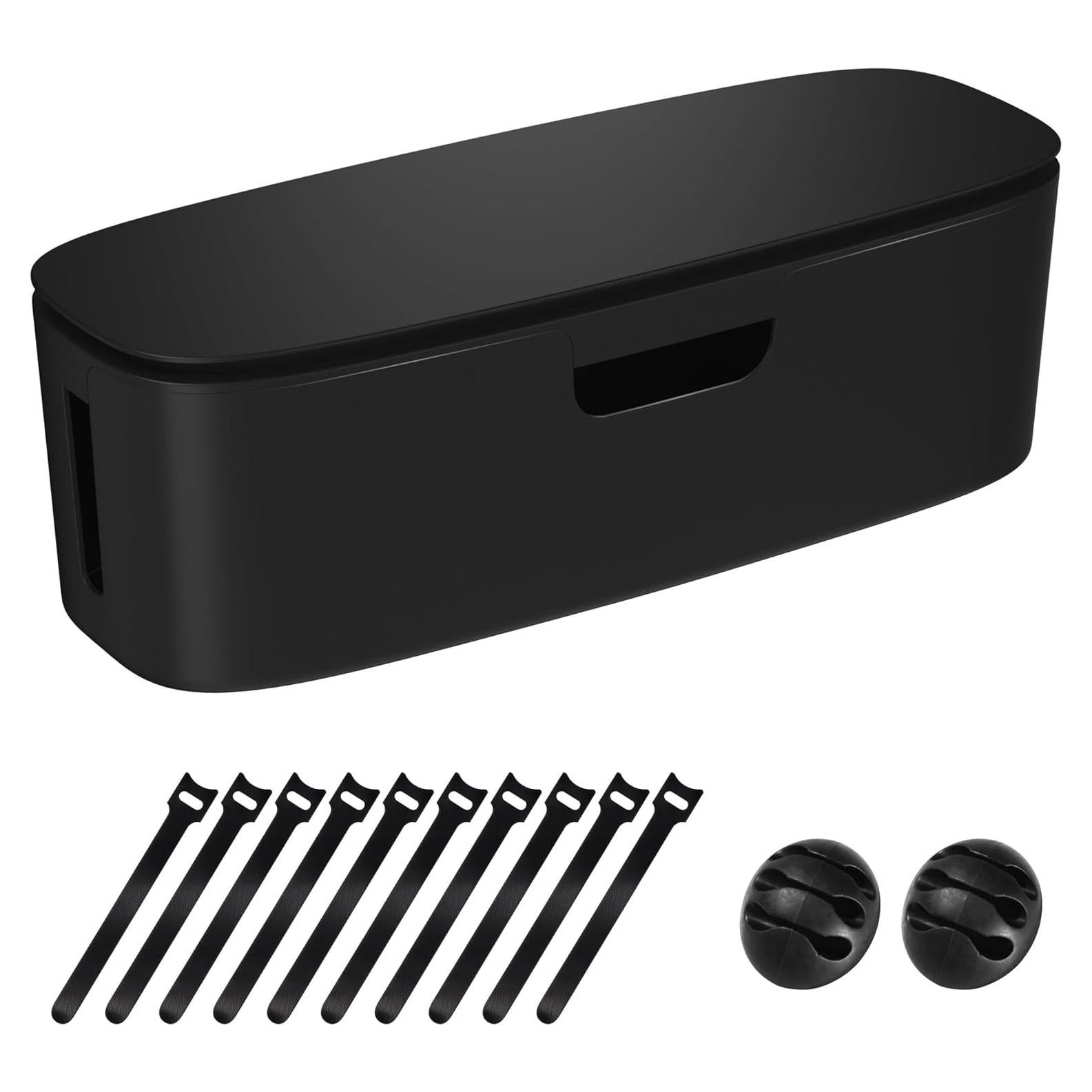 Caja Organizadora de Cables Chouky - Negra 41.5x15.6 cm