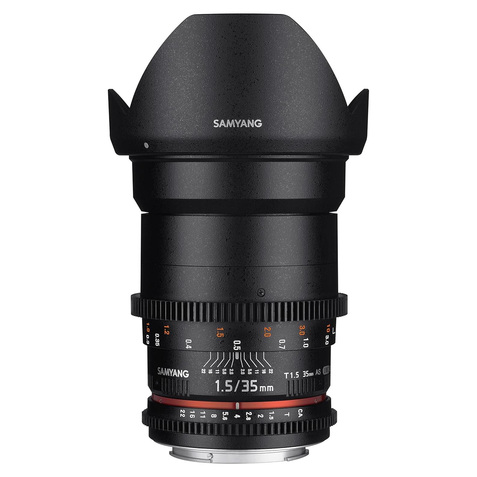 Lente Gran Angular Samyang 35 mm T1.5 AS UMC II para Samsung