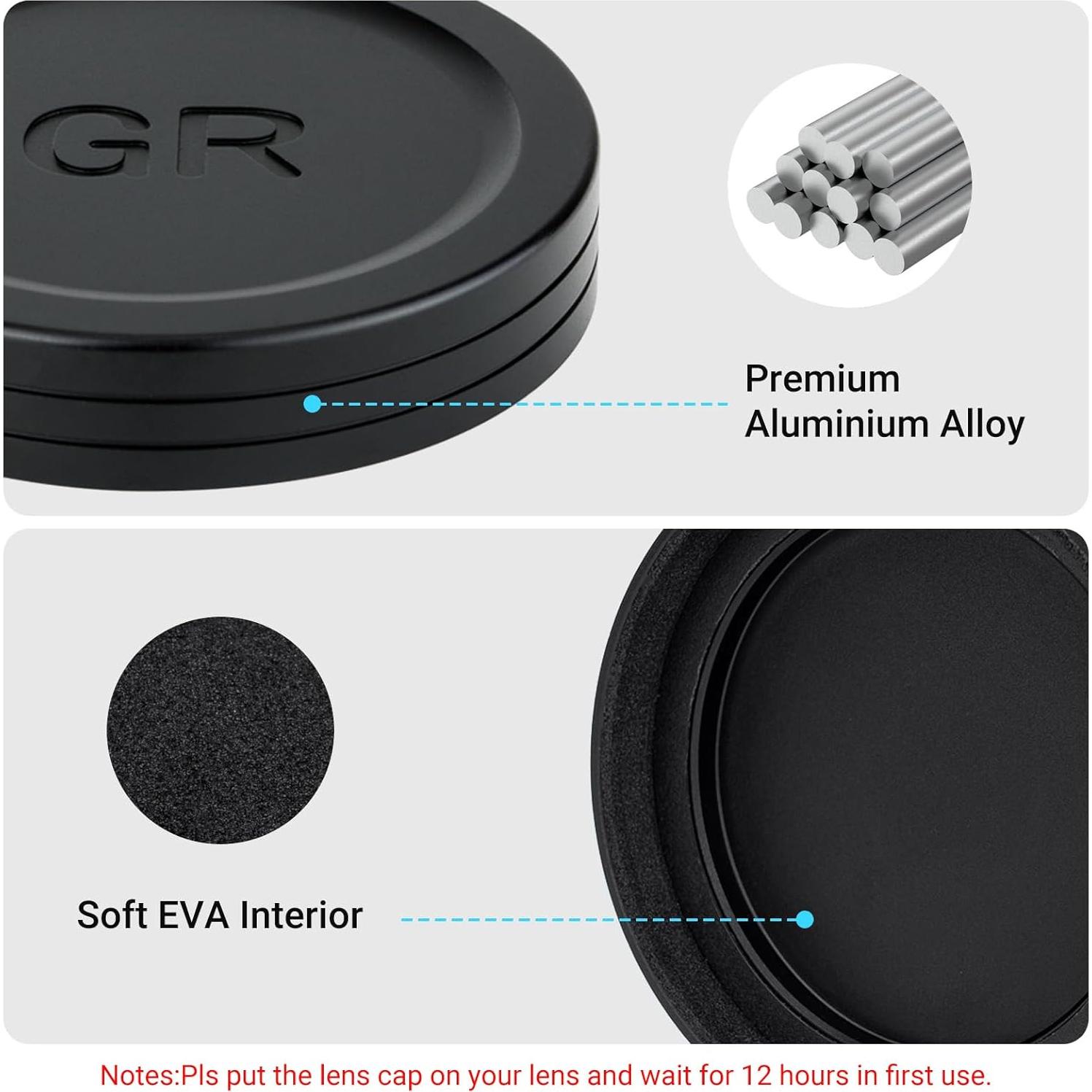 Tapa de Lente de Aluminio JJC para Ricoh GRIII GRIIIx - Protección Ligera