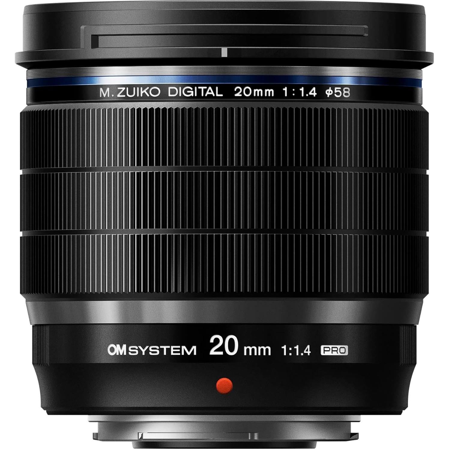 Lente Pro OM SYSTEM Olympus M.Zuiko 20mm F1.4, Negro