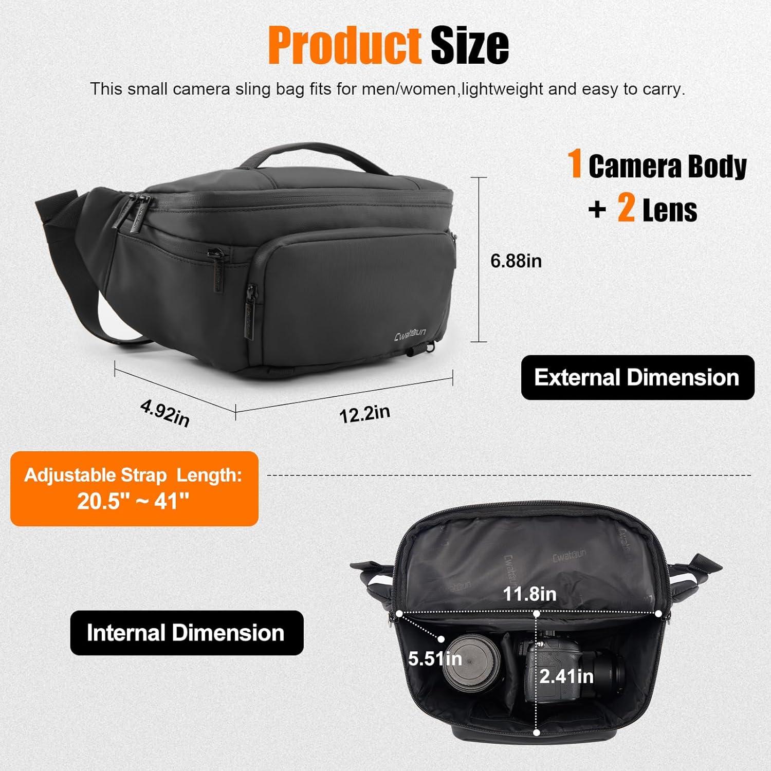 Bolsa de Cintura Impermeable Cwatcun para Cámara DSLR/SLR