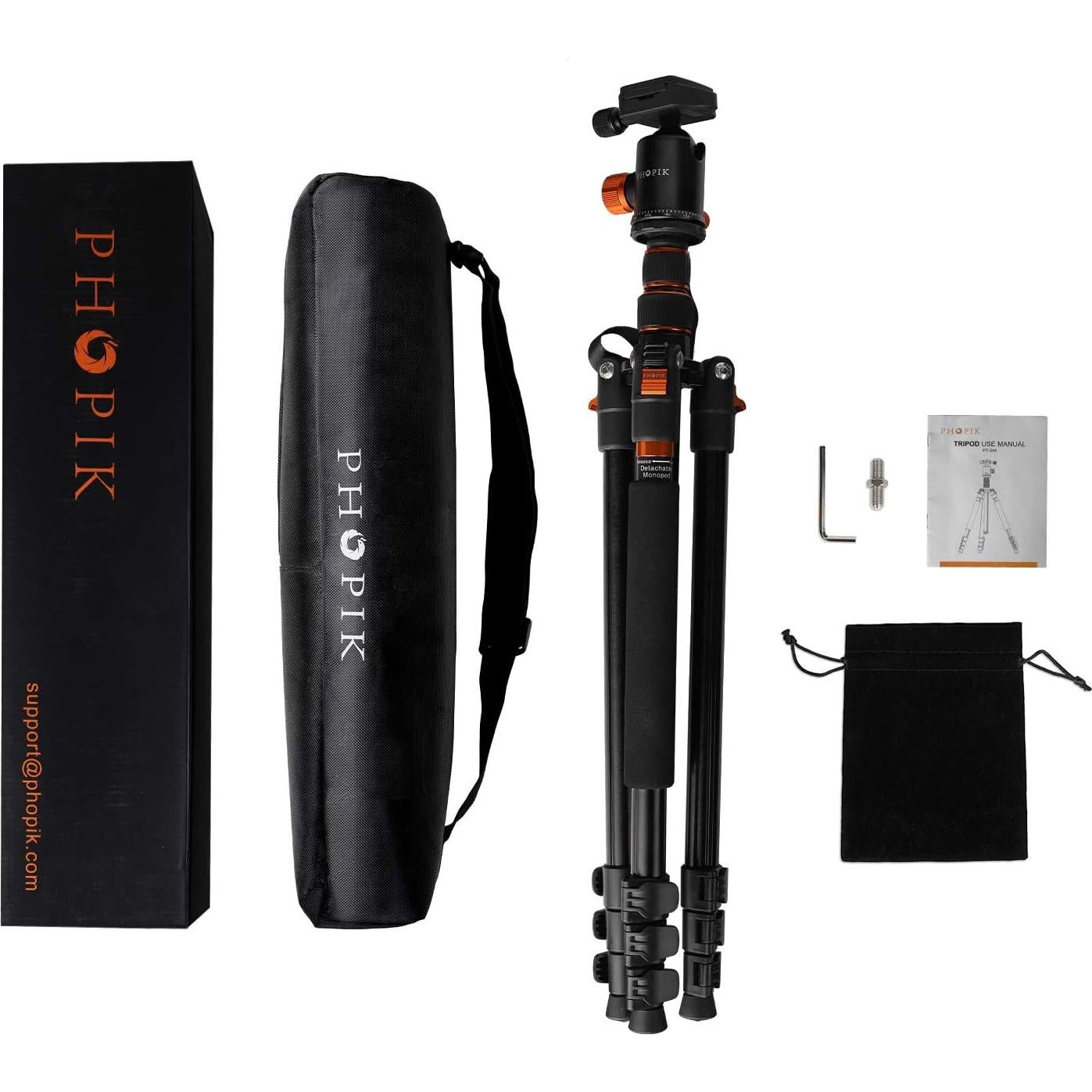 Trípode Profesional PHOPIK PT244 para Cámara DSLR 1.70kg