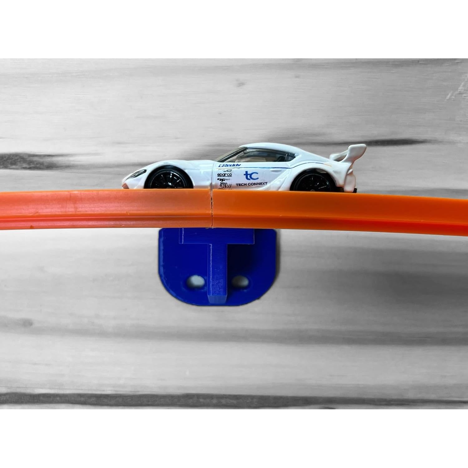 Soportes de Pared para Pistas Hotwheels - 4 Unidades Azul