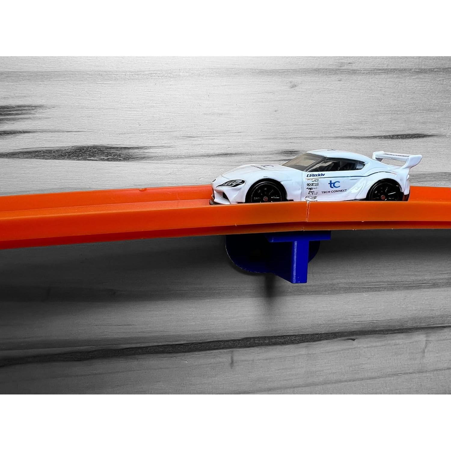 Soportes de Pared para Pistas Hotwheels - 4 Unidades Azul