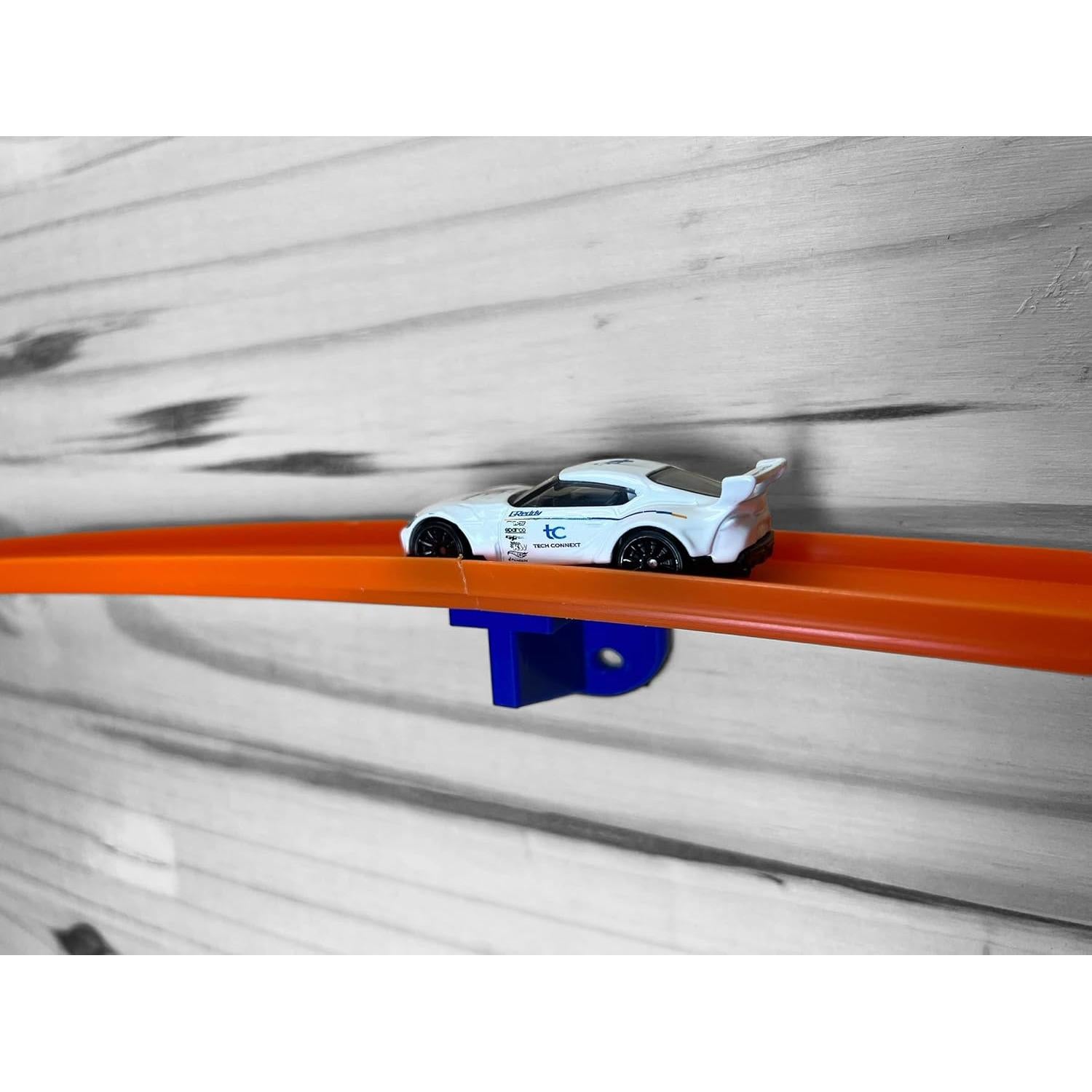 Soportes de Pared para Pistas Hotwheels - 4 Unidades Azul