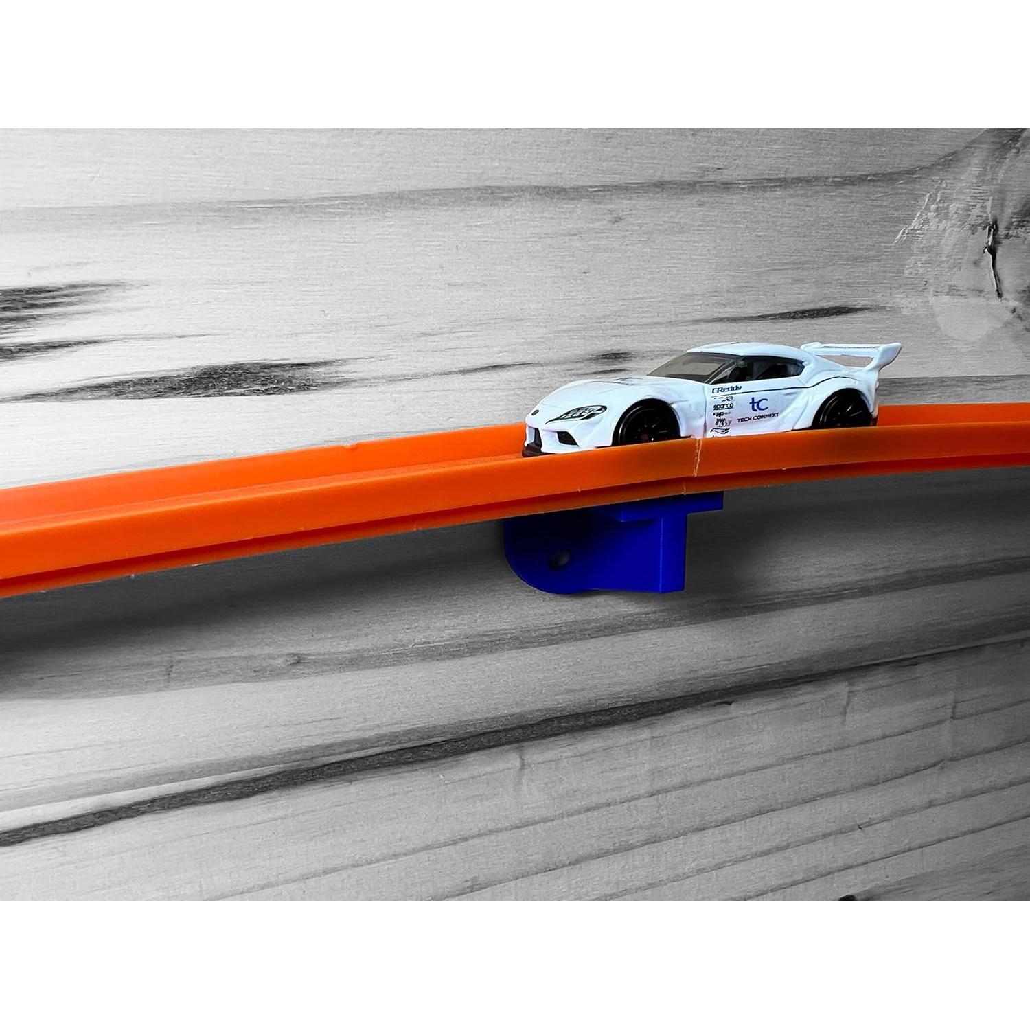 Soportes de Pared para Pistas Hotwheels - 4 Unidades Azul