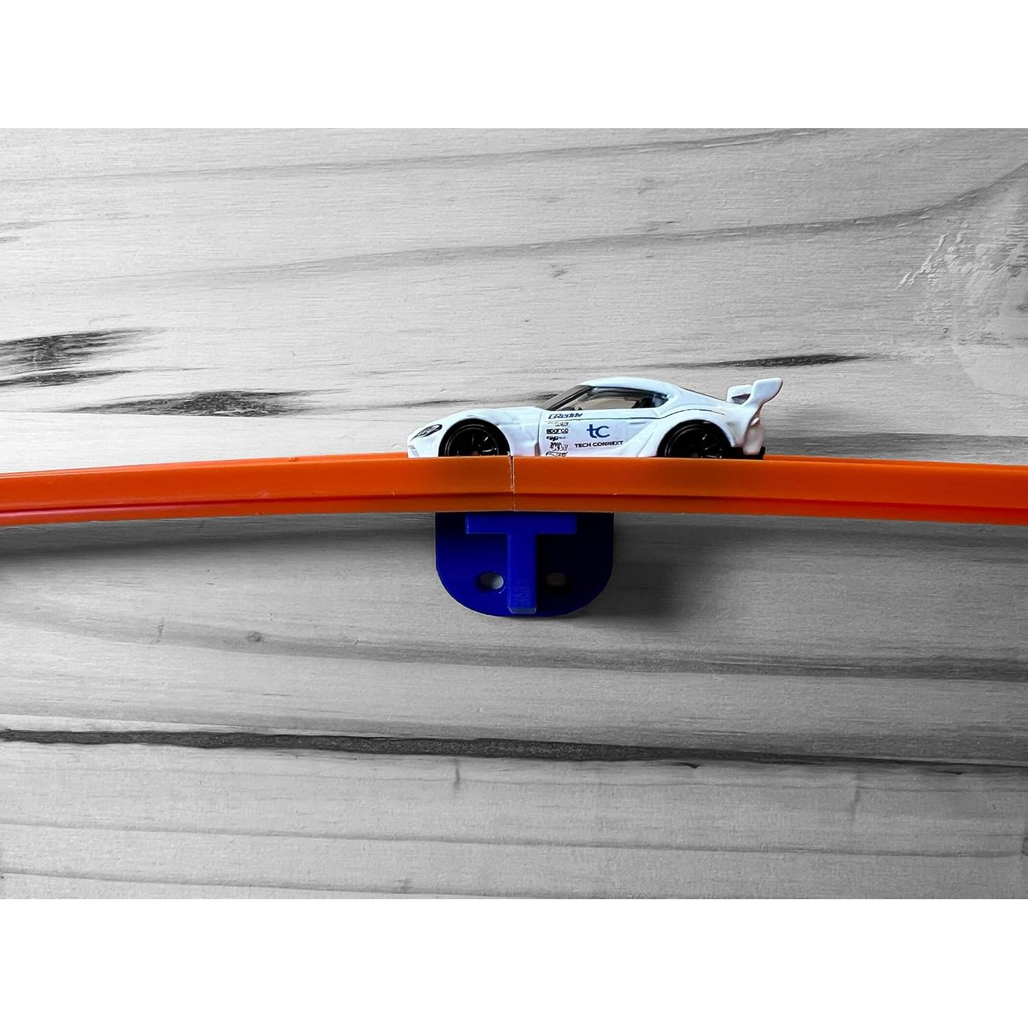 Soportes de Pared para Pistas Hotwheels - 4 Unidades Azul