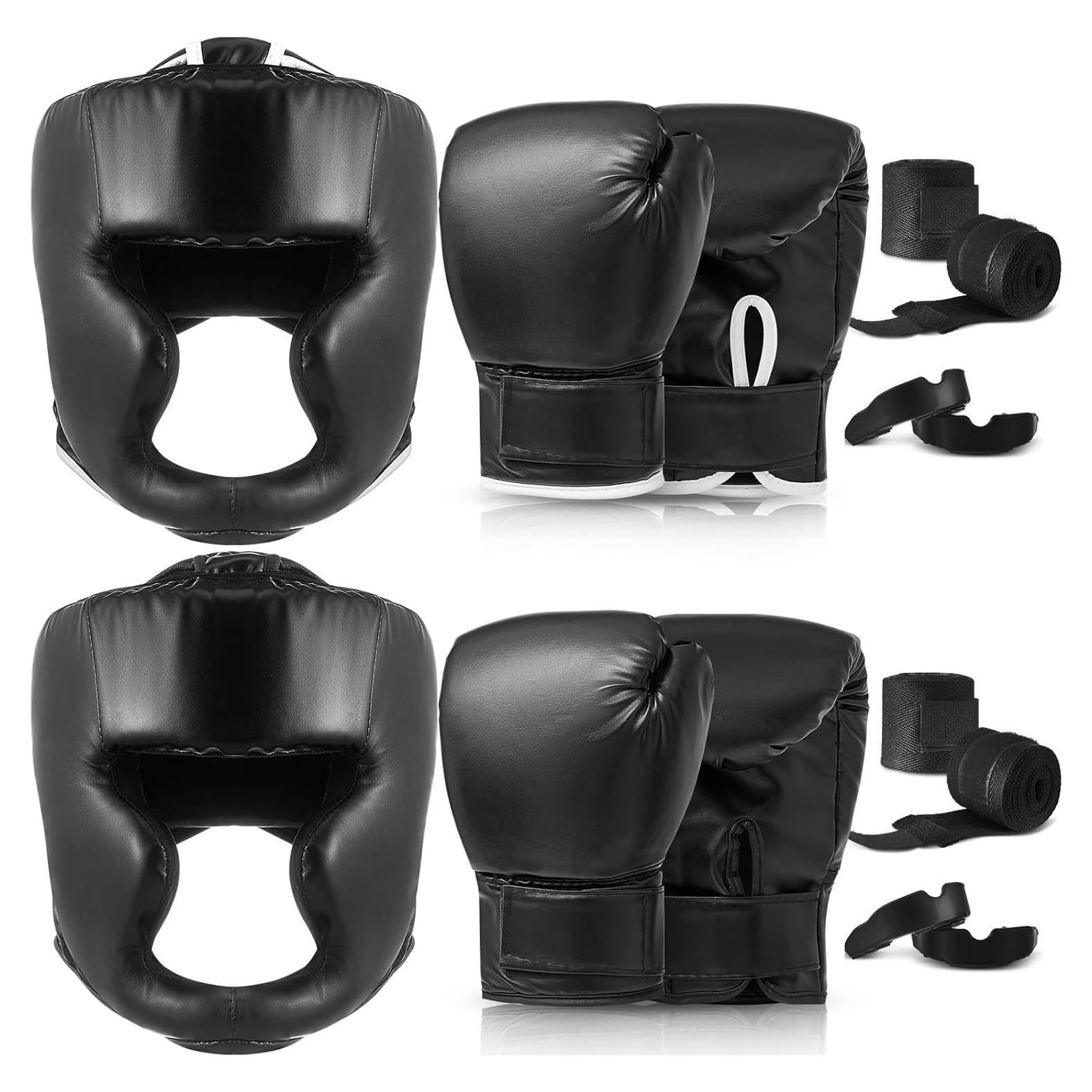 Set de Boxeo Kanayu 14 Pcs Guantes, Casco y Protectores