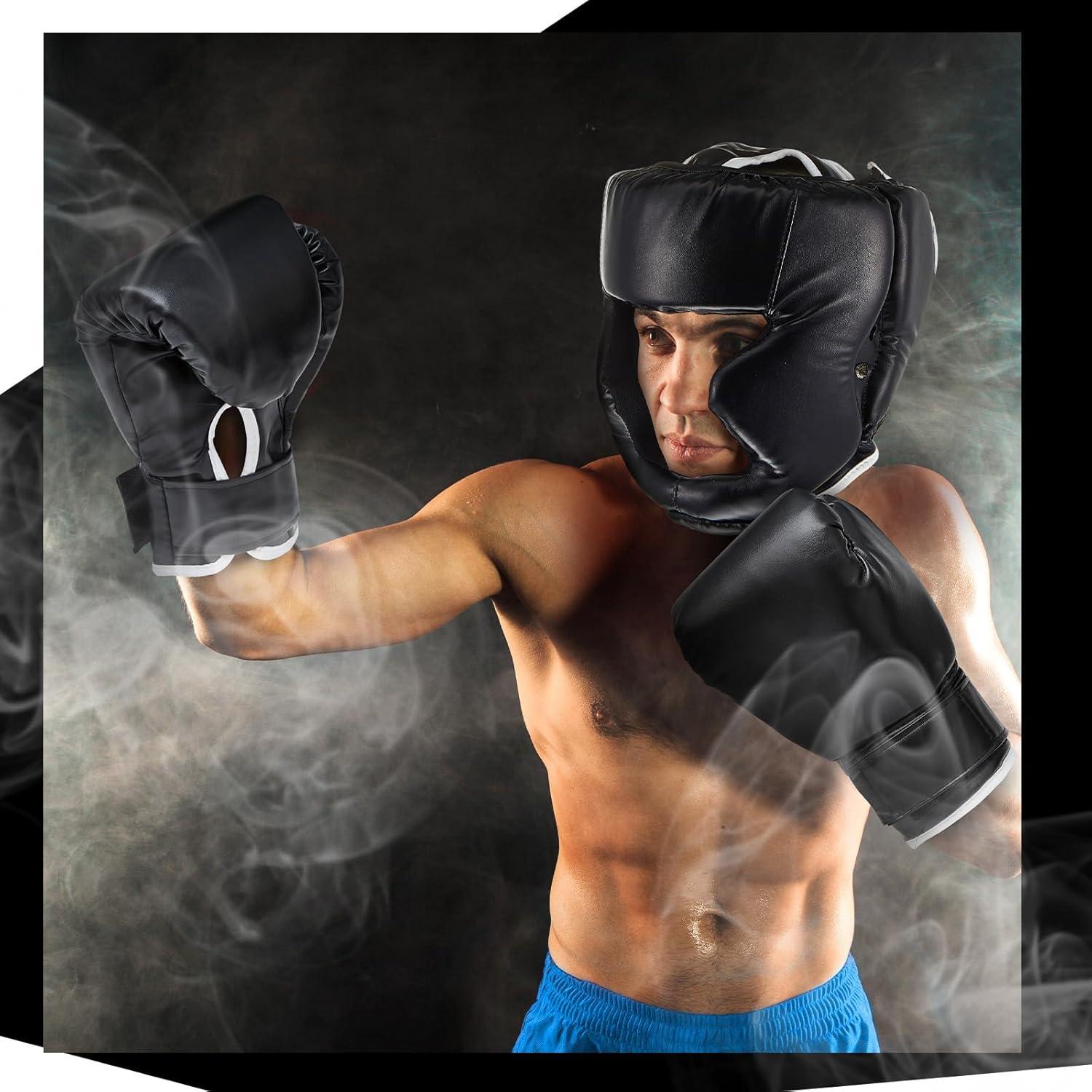 Set de Boxeo Kanayu 14 Pcs Guantes, Casco y Protectores