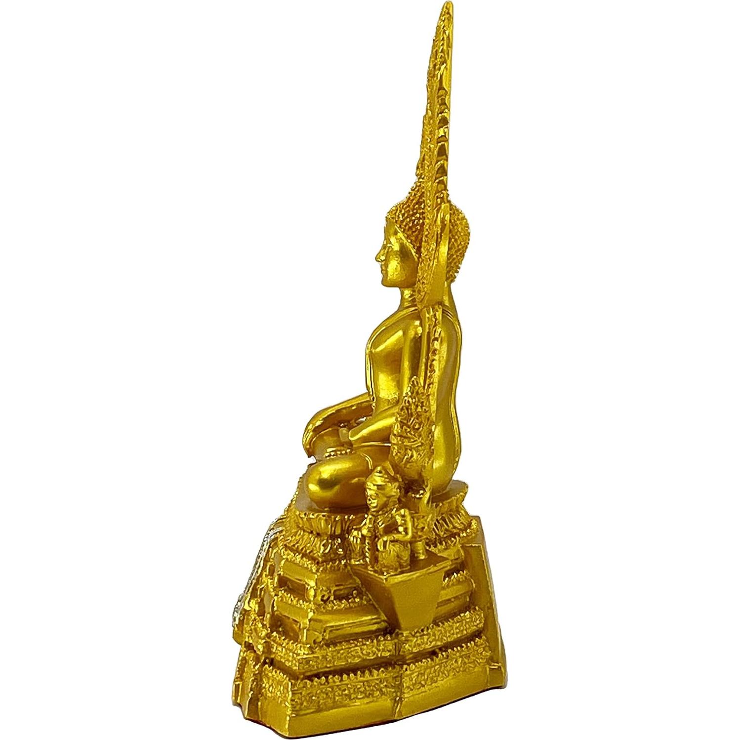 Estatua de Buda Chinnaraj BUDDHO 20.32 cm Dorada Decorativa