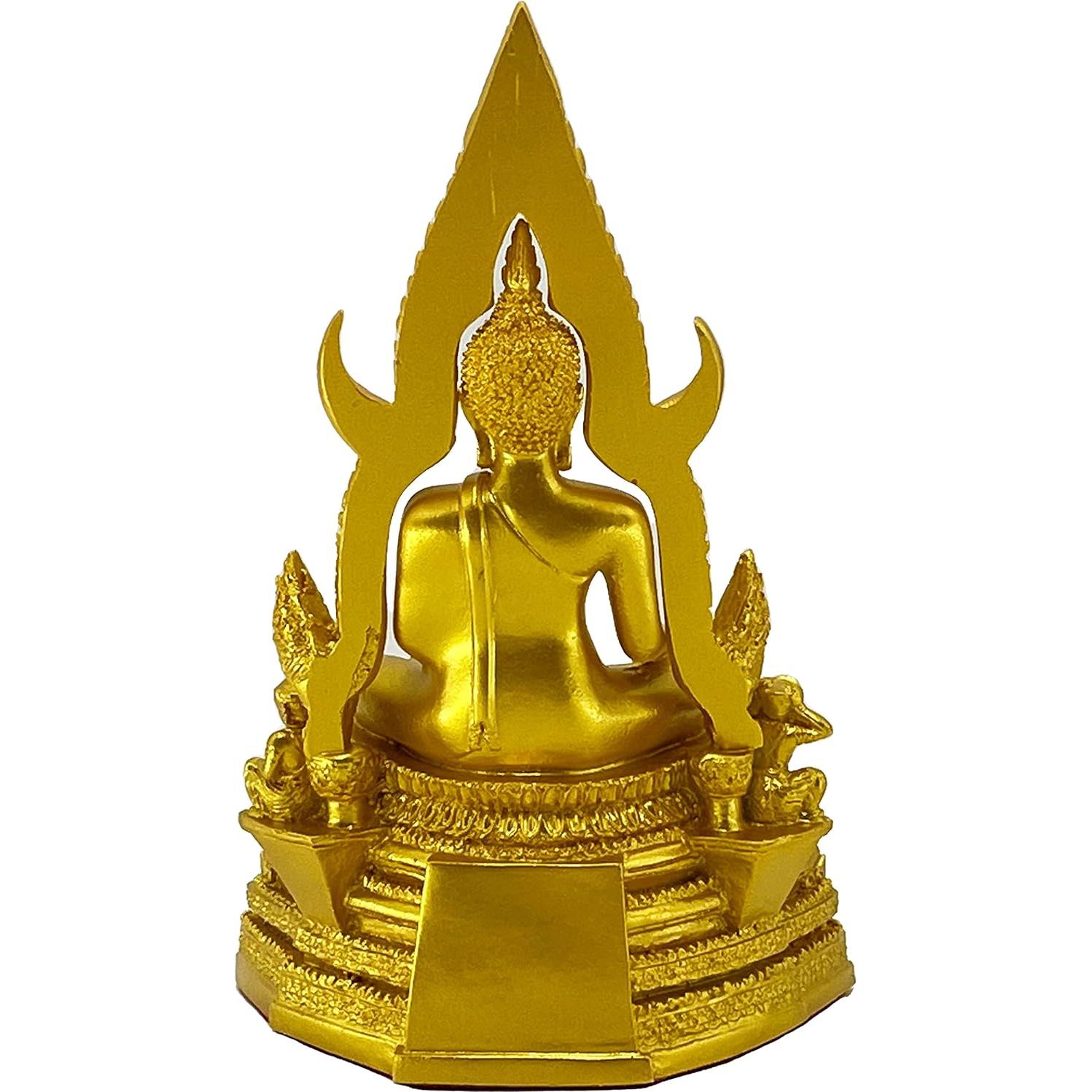 Estatua de Buda Chinnaraj BUDDHO 20.32 cm Dorada Decorativa