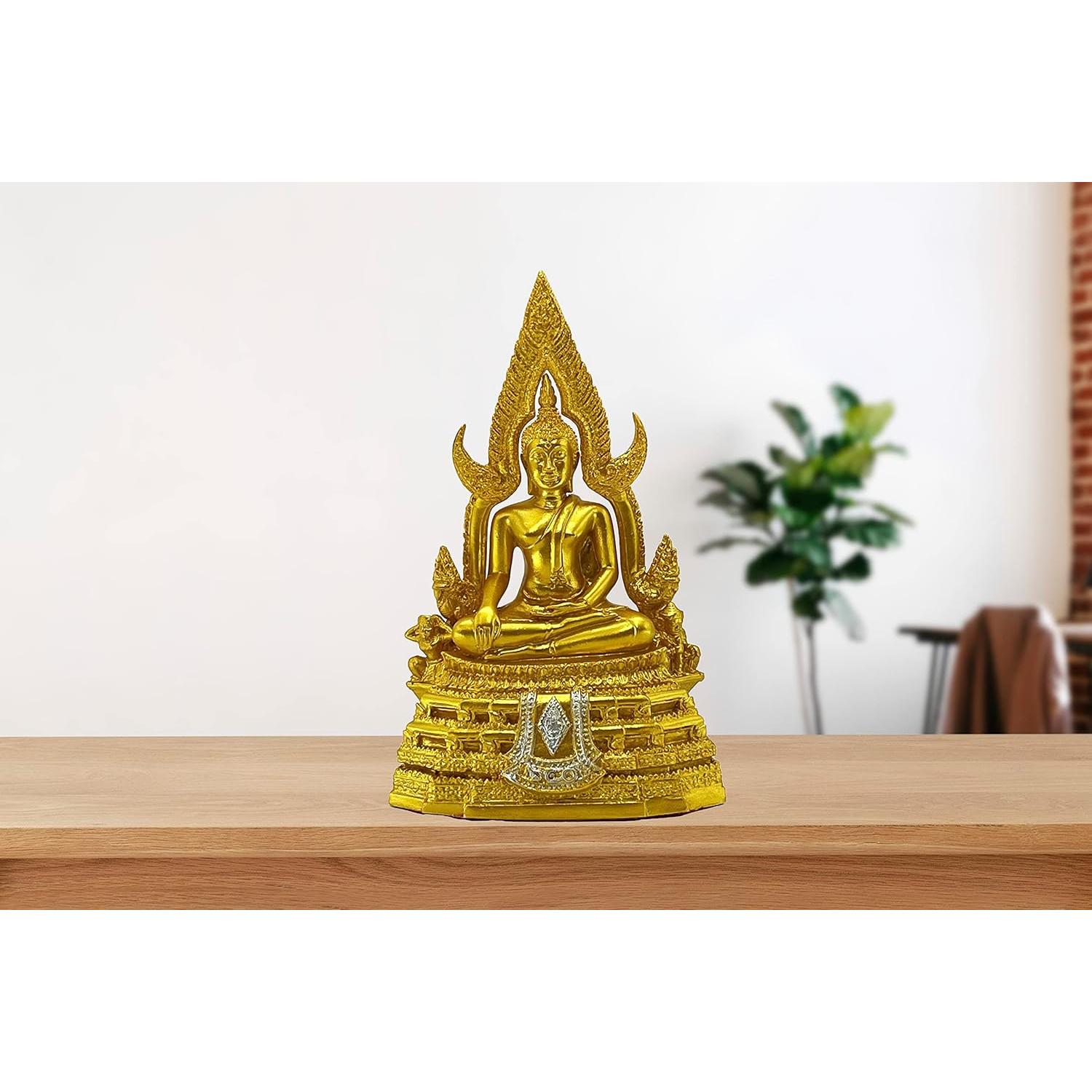 Estatua de Buda Chinnaraj BUDDHO 20.32 cm Dorada Decorativa