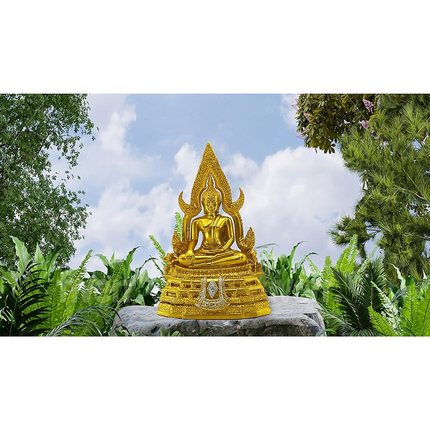 Estatua de Buda Chinnaraj BUDDHO 20.32 cm Dorada Decorativa