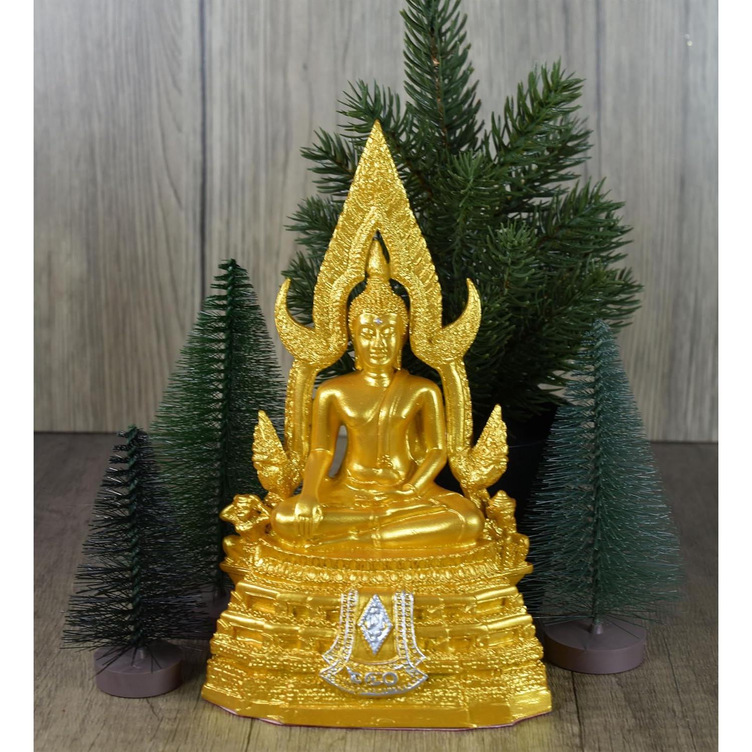 Estatua de Buda Chinnaraj BUDDHO 20.32 cm Dorada Decorativa