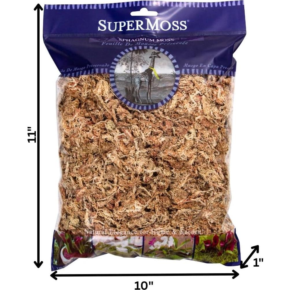 Musgo Sphagnum SuperMoss 22306, 175 Pulgadas Cúbicas, Grado Premium