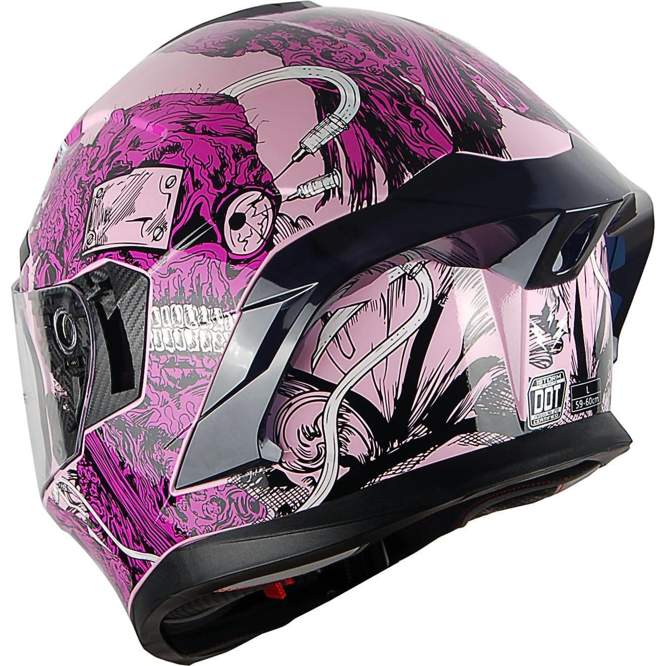 Casco de Moto 1Storm HJAH15 Doble Visor Talla S Gris