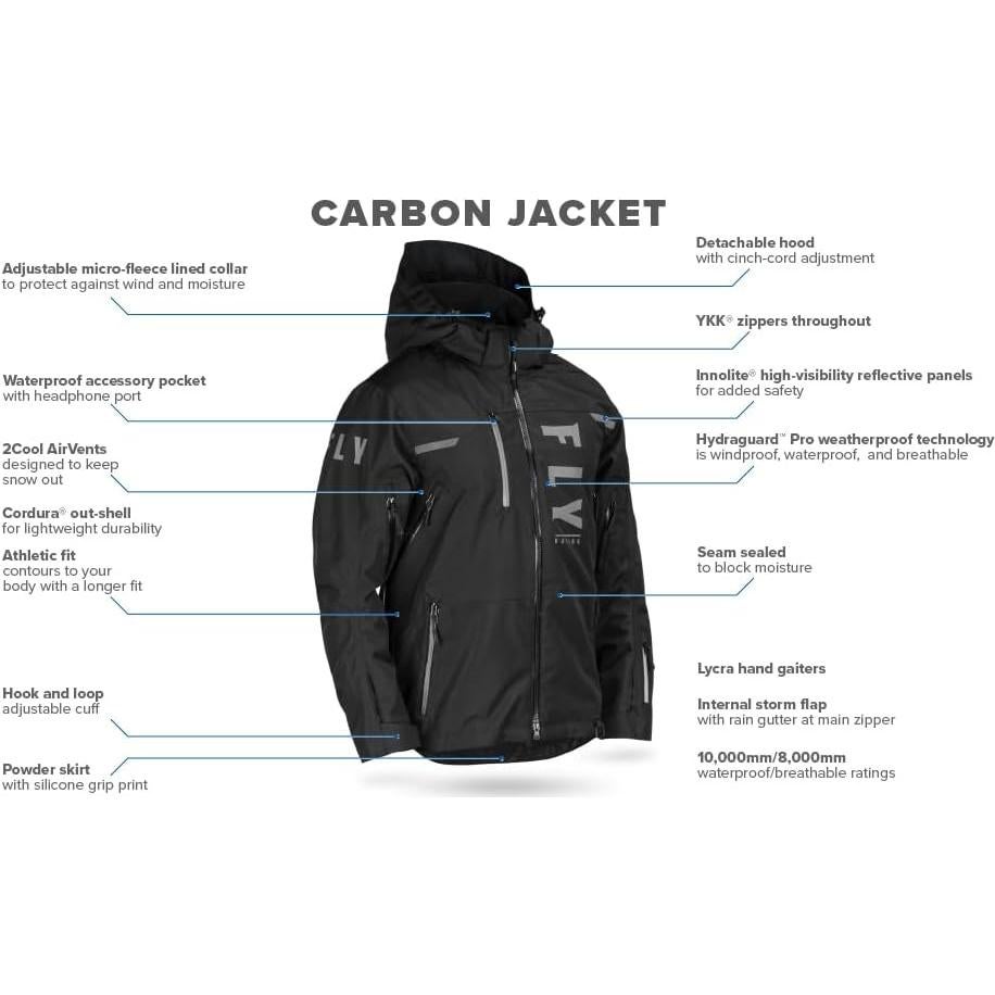 Conjunto Chaqueta y Pantalón de Nieve Fly Racing Carbon Grande