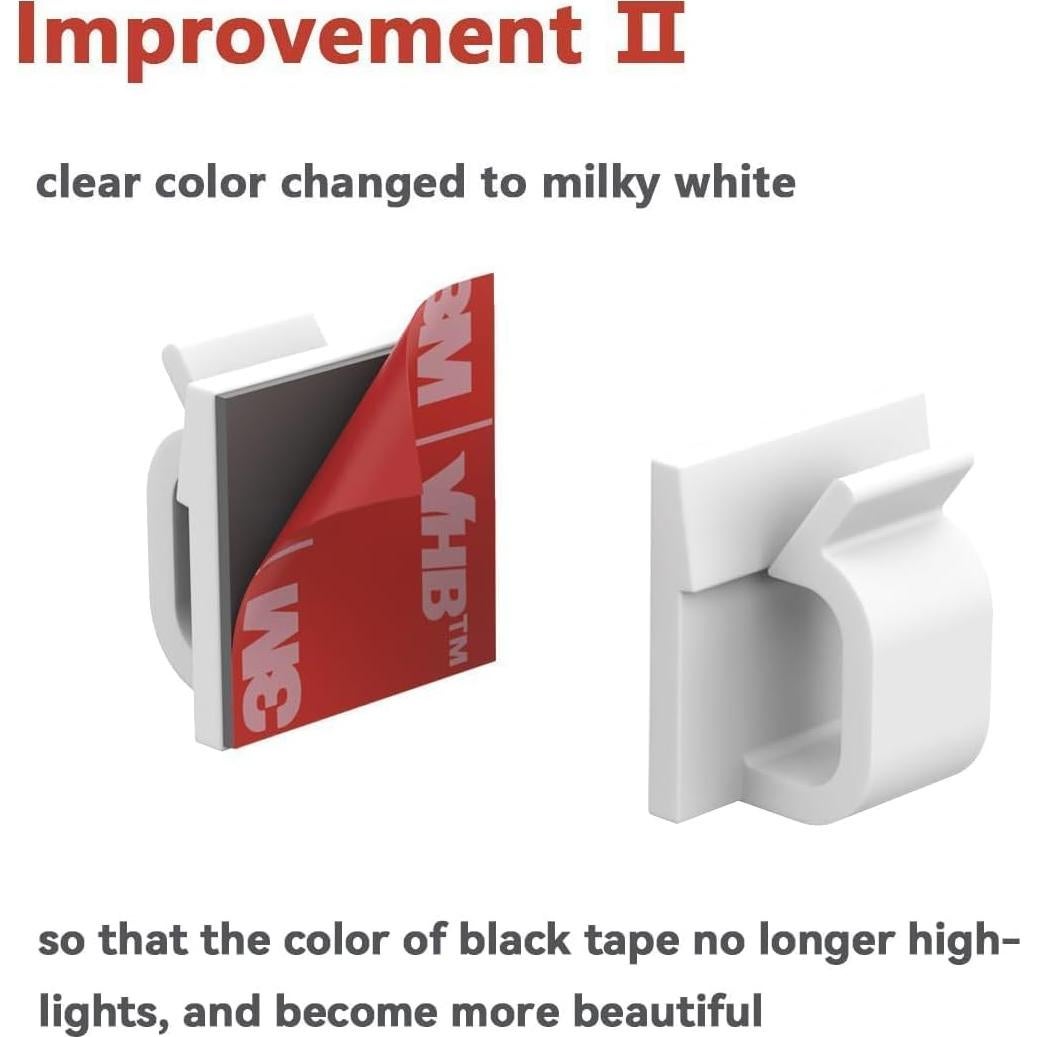 Clips para Cables Yocice 40pcs Adhesivos Fuertes Blanco