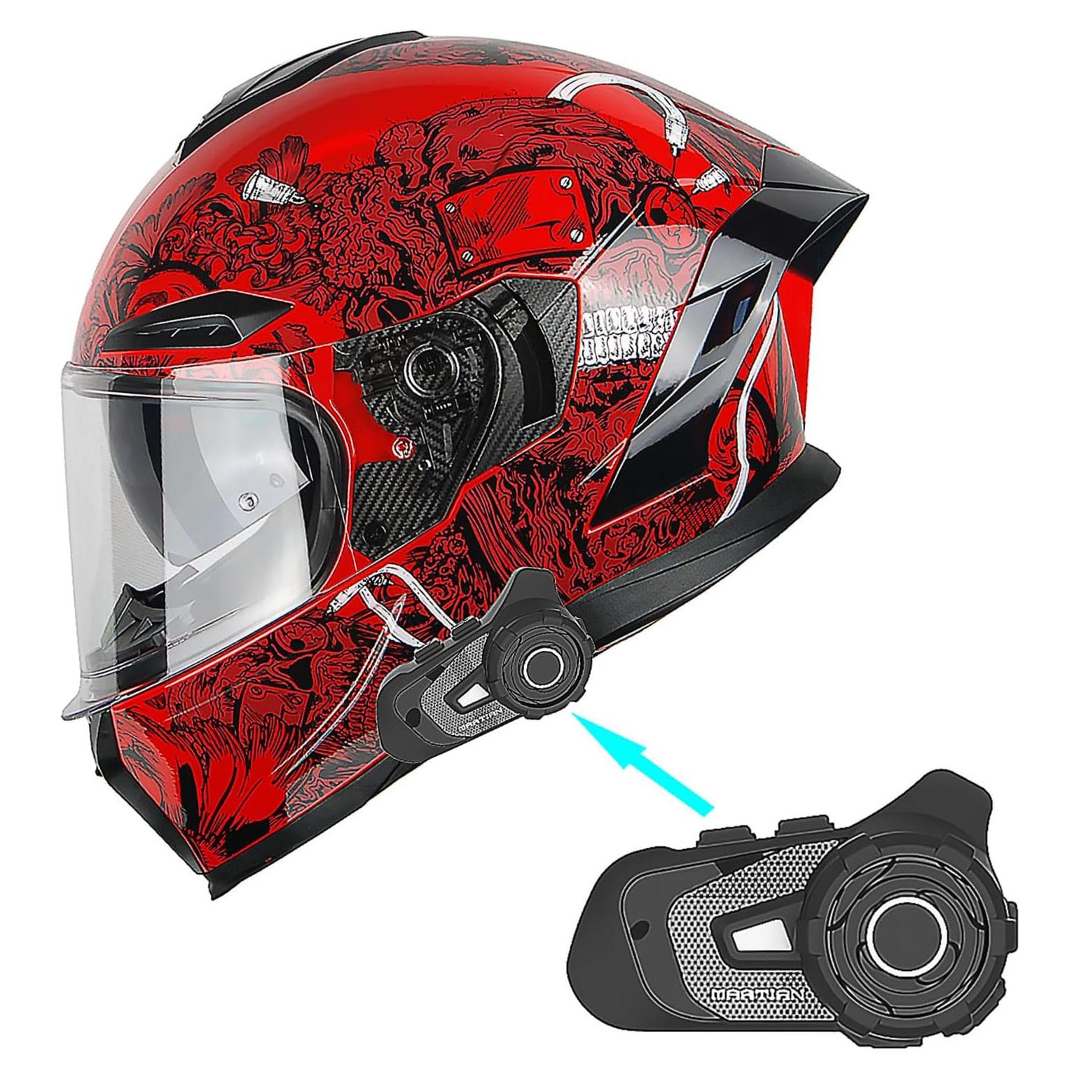 Casco de Moto 1Storm HJAH15 Doble Visor UV S 55-56 CM