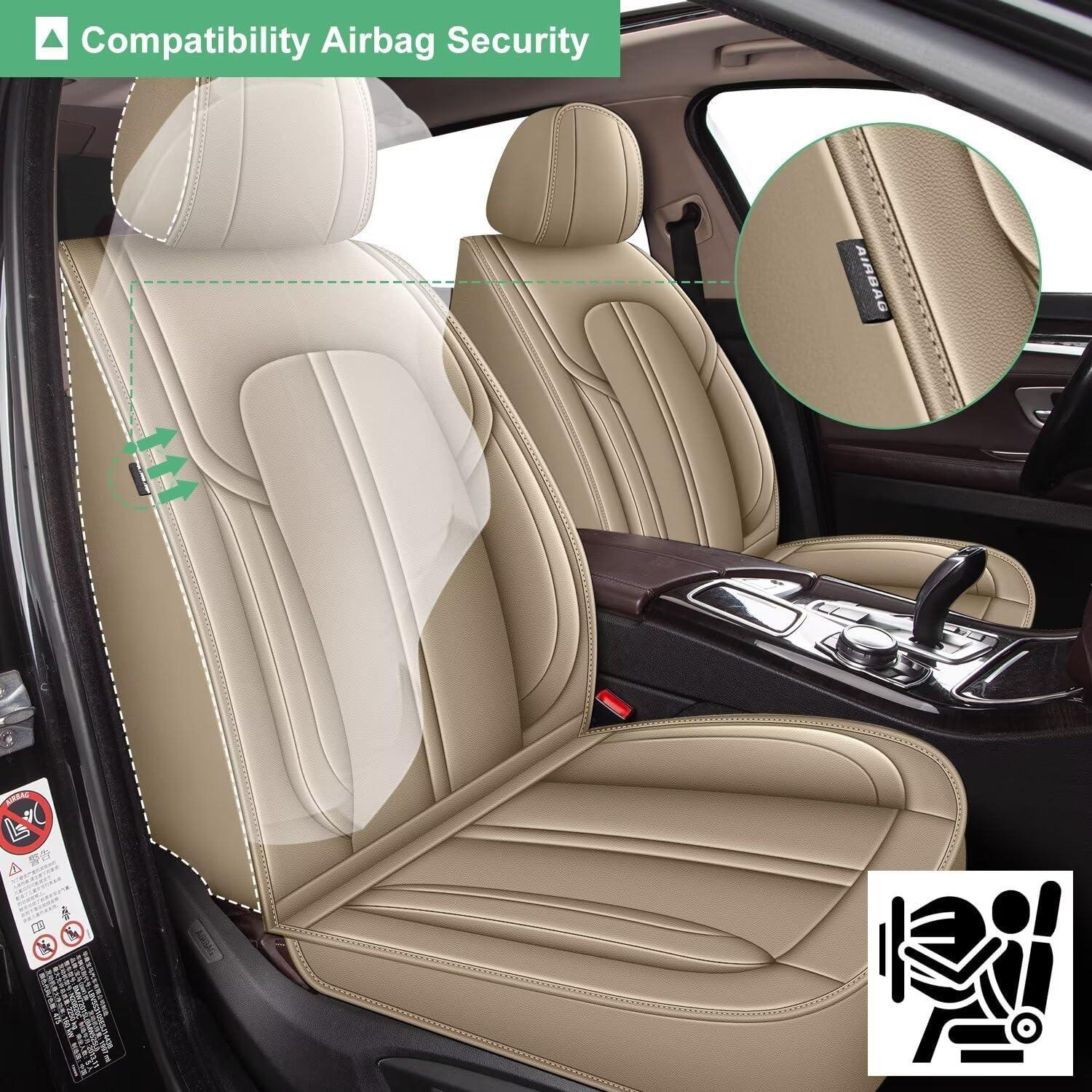 2 Fundas de Asiento Delantero DISUTOGO para Honda Civic 2003-2026 Beige