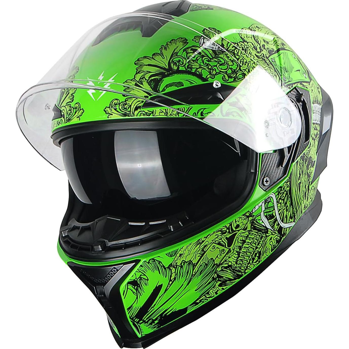 Casco de Moto 1Storm HJAH15 Doble Visor Talla S Gris