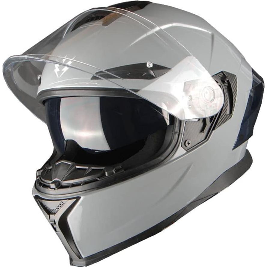 Casco de Moto 1Storm HJAH15 Doble Visor Talla S Gris
