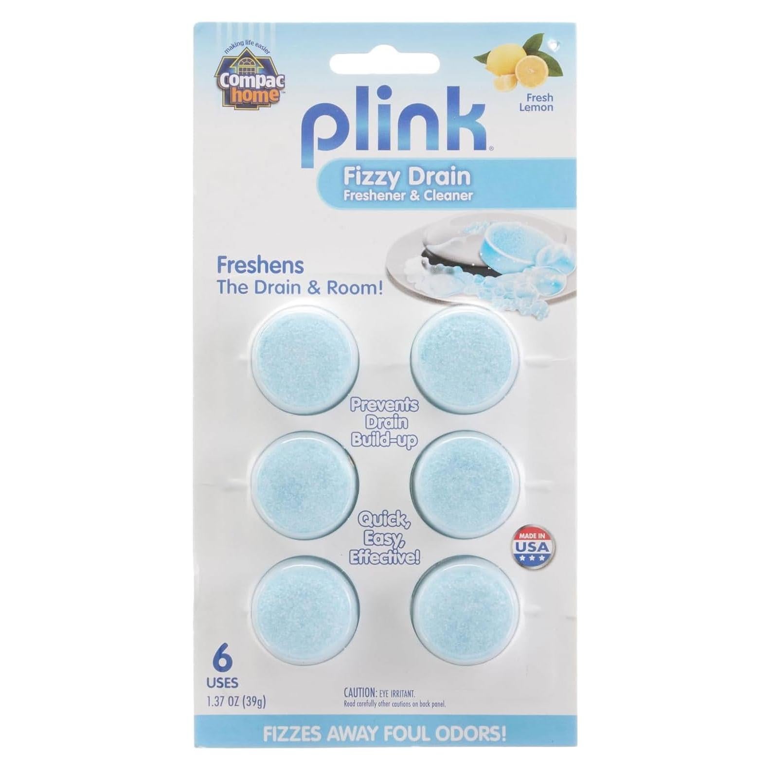 Plink Limpiador y Desodorante para Drenajes Compac - 6 Tabletas