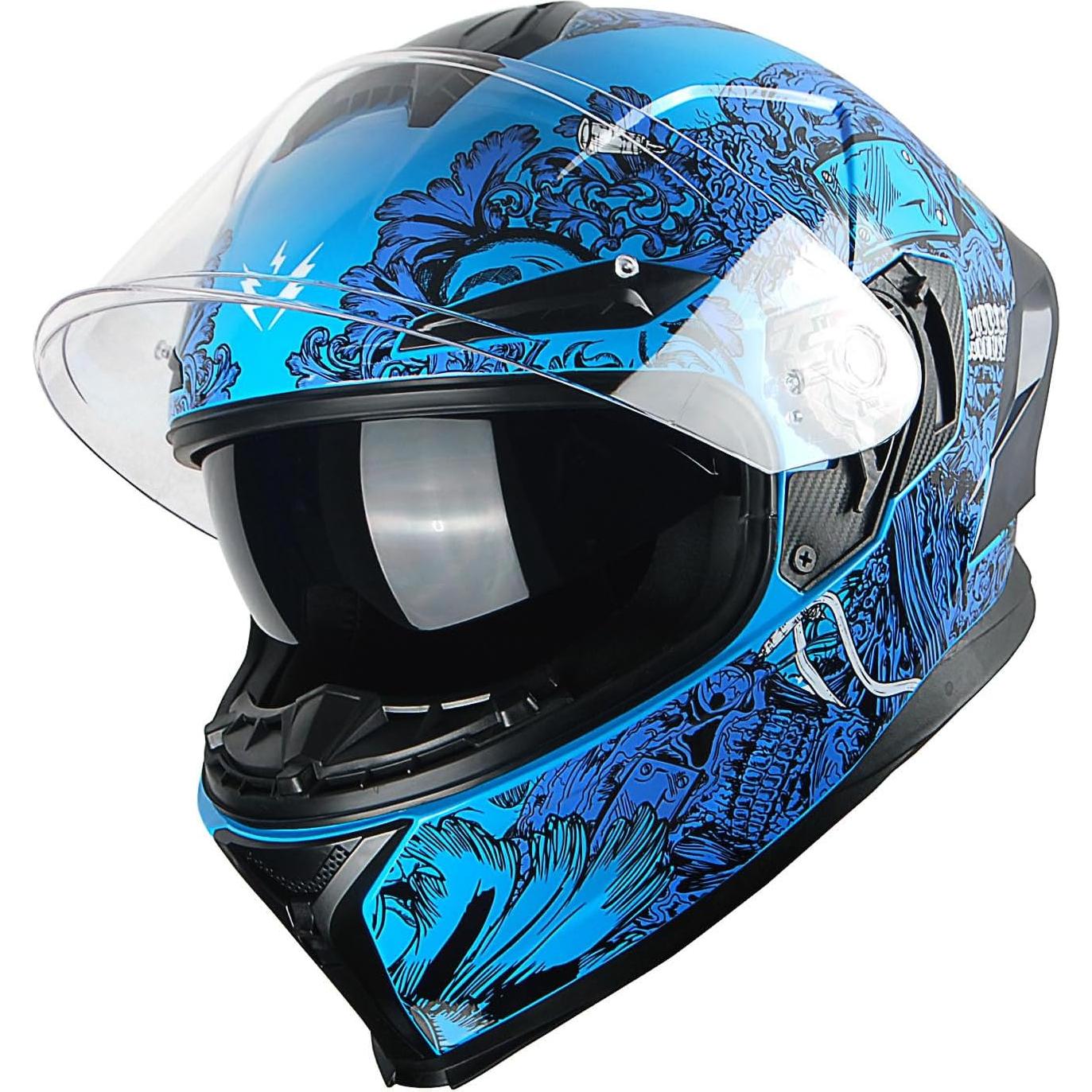 Casco de Moto 1Storm HJAH15 Doble Visor Talla S Gris