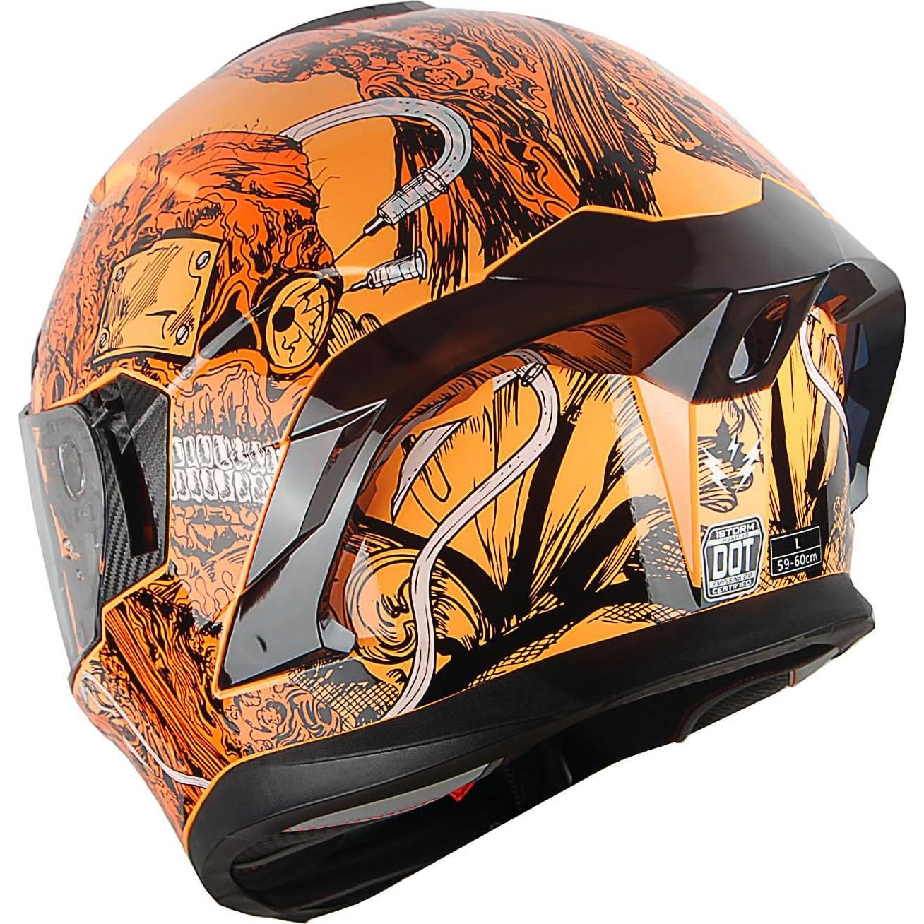 Casco de Moto 1Storm HJAH15 Doble Visor S 55-56 CM